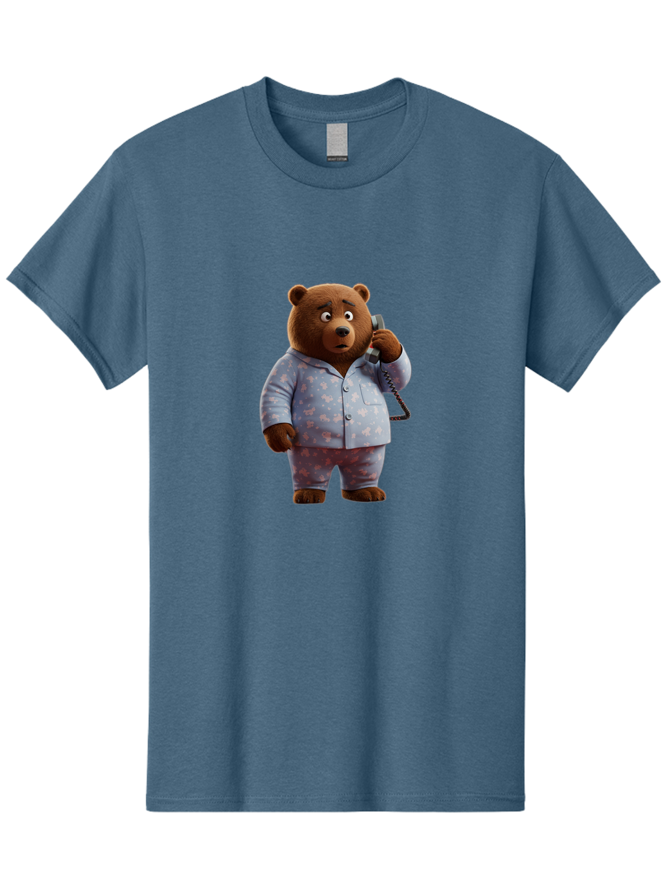 Bear-On-Phone Men'S Graphic Tee, 100% Cotton, Comfortable Casual Summer Wear, Machine Washable, Vintage Camera, Old Camera, Antique Camera, Black Camera, Classic Photography, Photography Equipment, Nostalgic Device, Film Camera, Camera Art Bah586