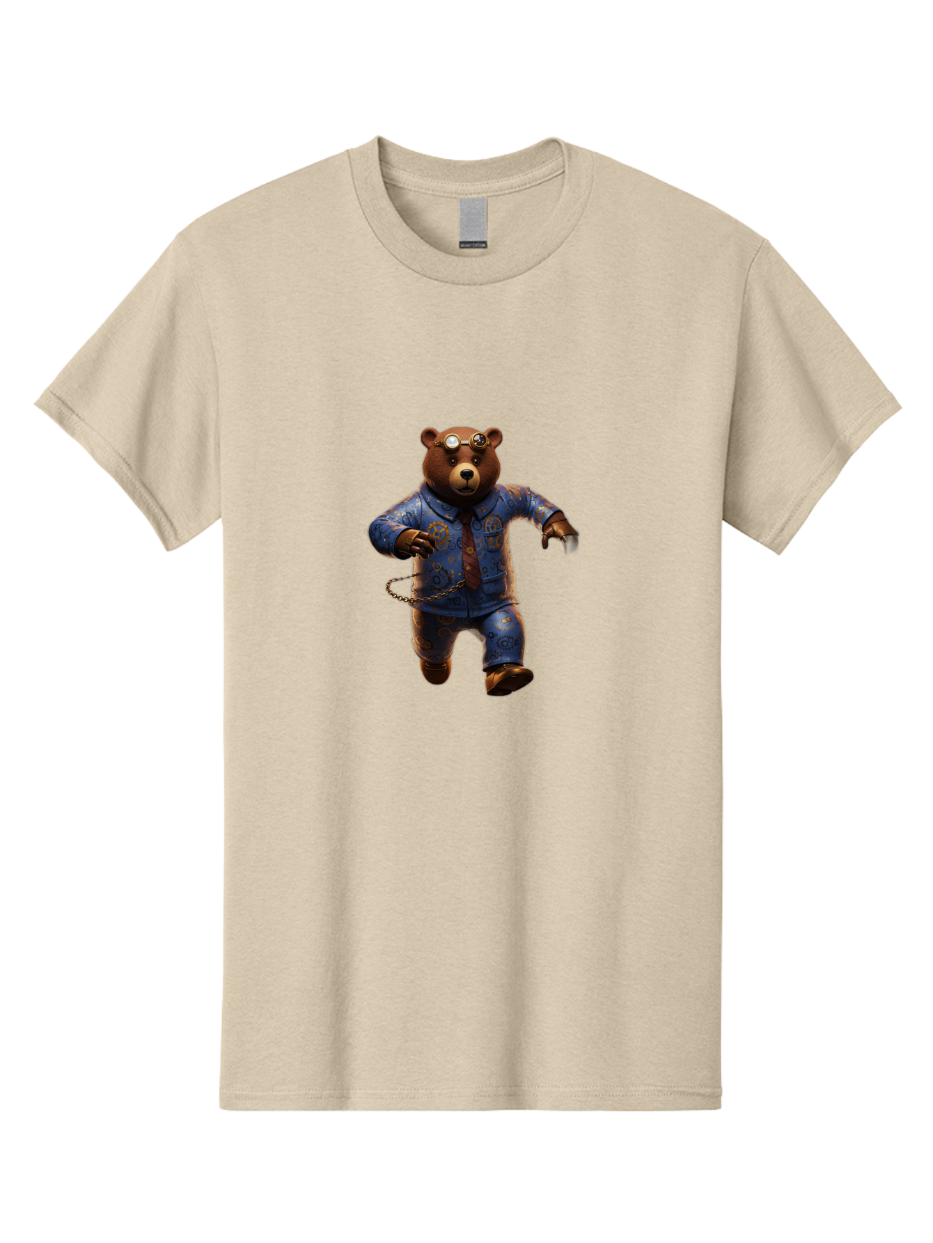 Bear-Steampunk Men'S Graphic Tee, 100% Cotton, Comfortable Casual Summer Wear, Machine Washable, Vintage Camera, Old Camera, Antique Camera, Black Camera, Classic Photography, Photography Equipment, Nostalgic Device, Film Camera, Camera Art Bah588