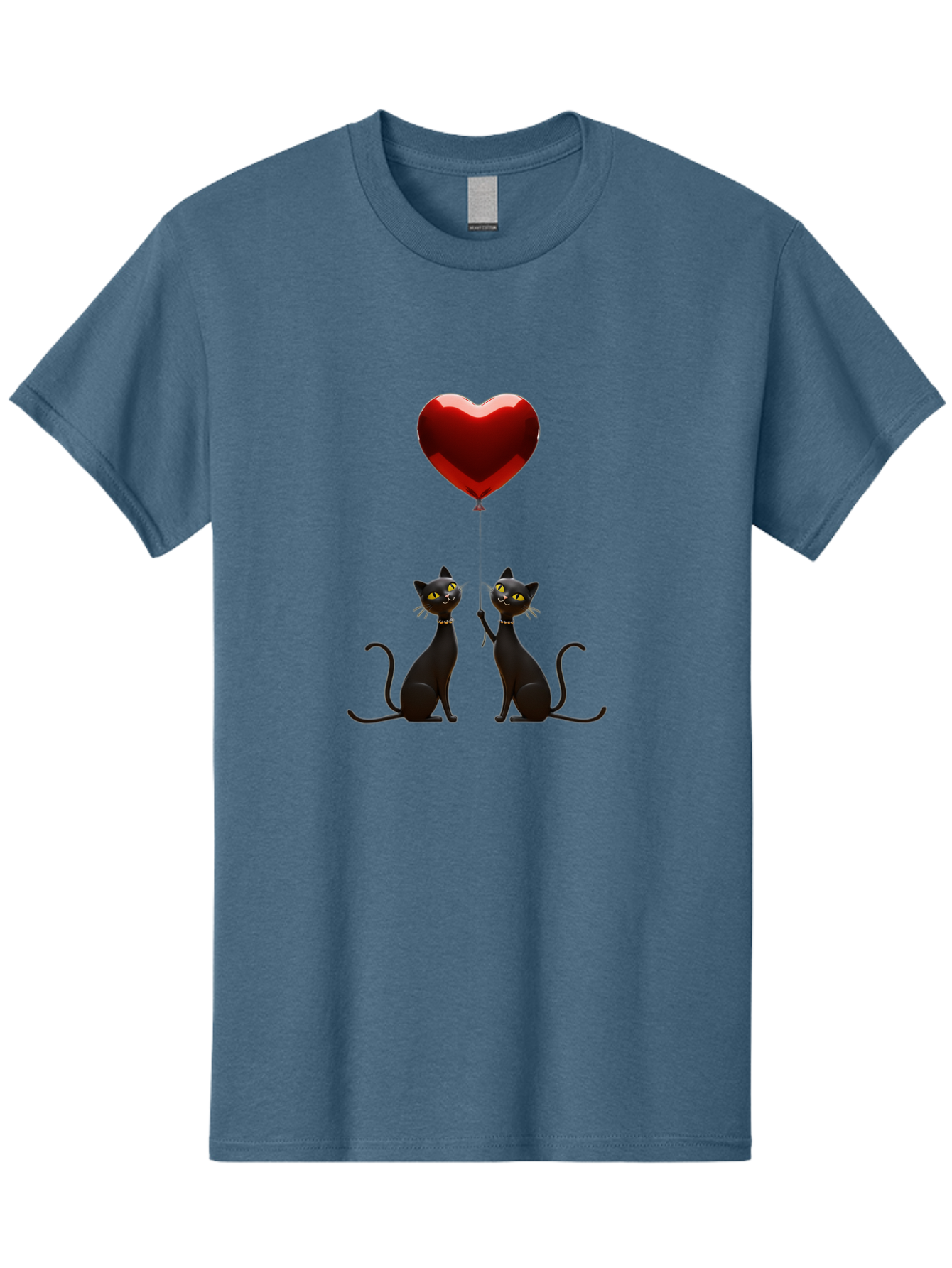 Black-Cats-And-Heart-Balloon Men'S Graphic Tee, 100% Cotton, Comfortable Casual Summer Wear, Machine Washable, Vintage Camera, Old Camera, Antique Camera, Black Camera, Classic Photography, Photography Equipment, Nostalgic Device, Film Camera, Bah594