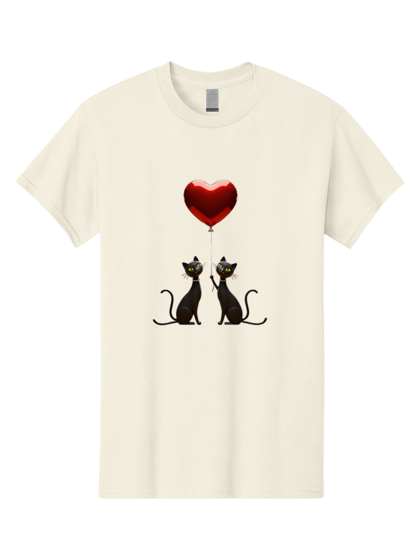 Black-Cats-And-Heart-Balloon Men'S Graphic Tee, 100% Cotton, Comfortable Casual Summer Wear, Machine Washable, Vintage Camera, Old Camera, Antique Camera, Black Camera, Classic Photography, Photography Equipment, Nostalgic Device, Film Camera, Bah594
