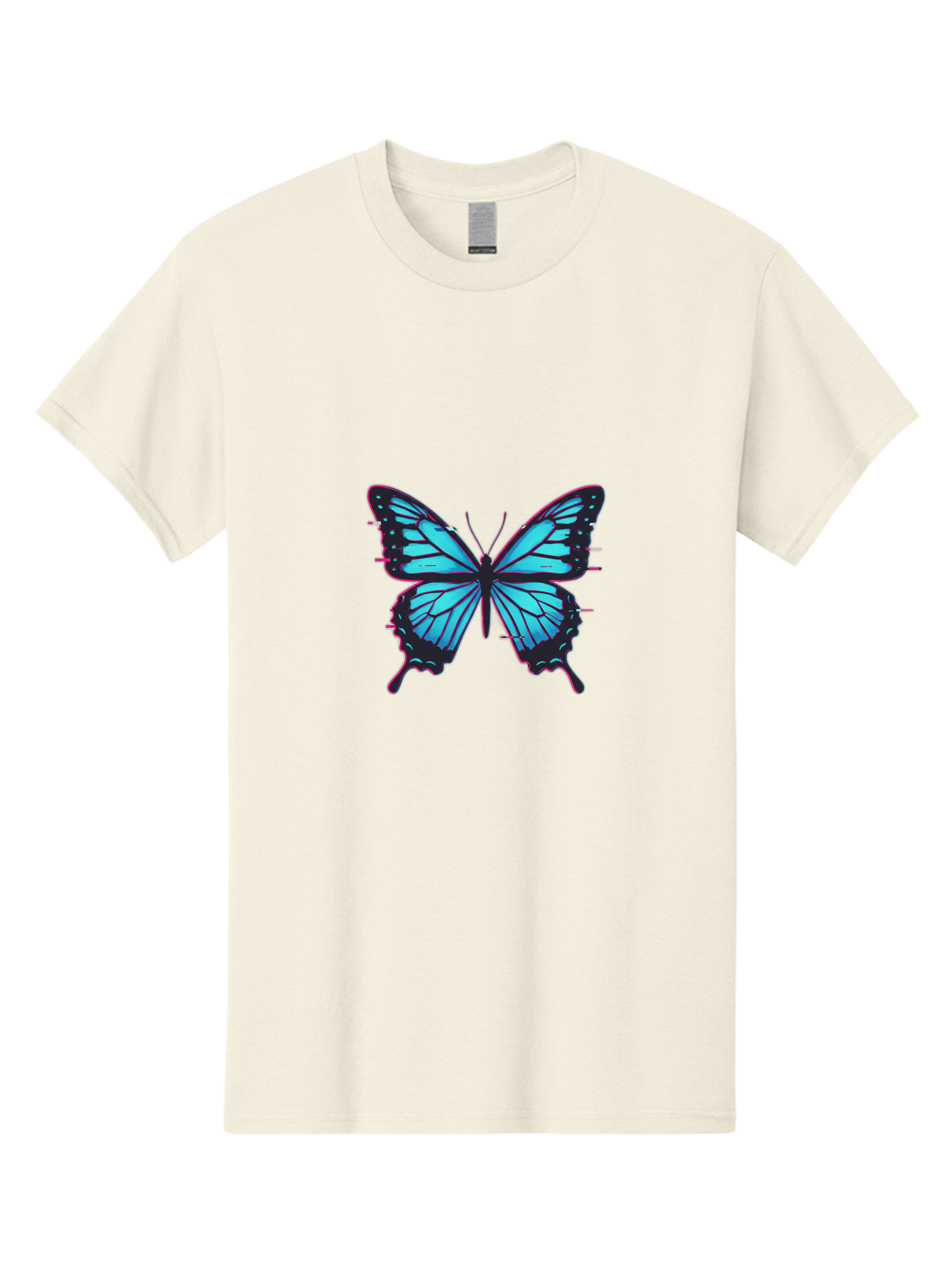 Blue-Butterfly-1 Men'S Graphic Tee, 100% Cotton, Comfortable Casual Summer Wear, Machine Washable, Vintage Camera, Old Camera, Antique Camera, Black Camera, Classic Photography, Photography Equipment, Nostalgic Device, Film Camera, Camera Art Bah596