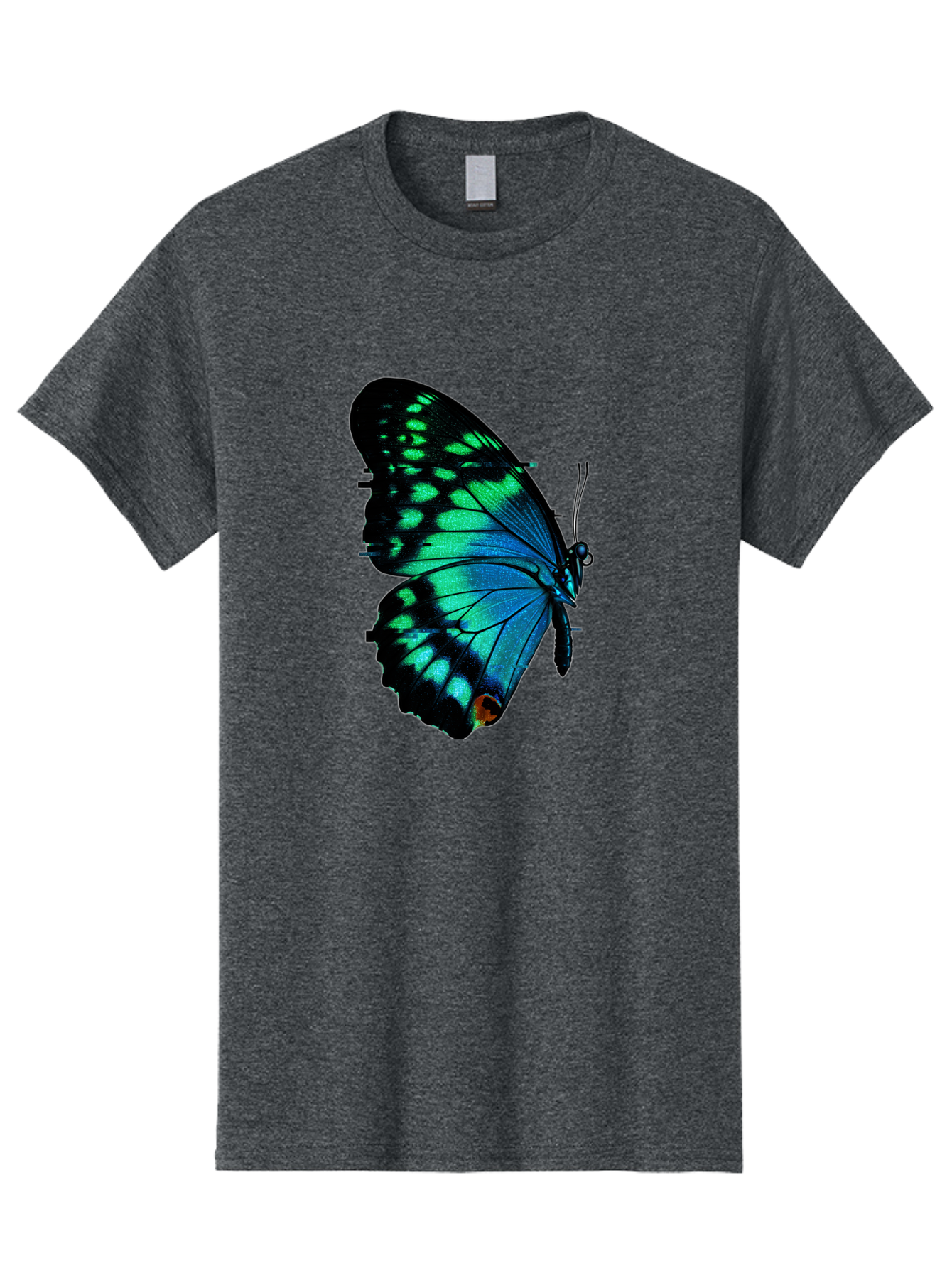 Blue-Butterfly-2 Men'S Graphic Tee, 100% Cotton, Comfortable Casual Summer Wear, Machine Washable, Vintage Camera, Old Camera, Antique Camera, Black Camera, Classic Photography, Photography Equipment, Nostalgic Device, Film Camera, Camera Art Bah597