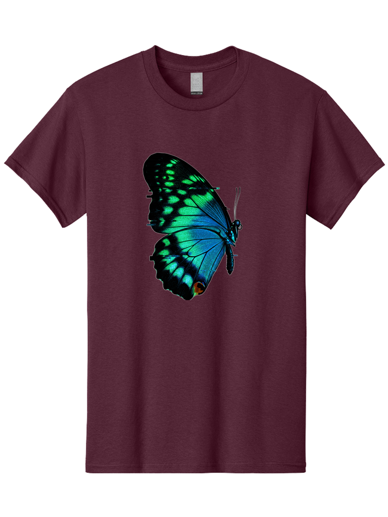 Blue-Butterfly-2 Men'S Graphic Tee, 100% Cotton, Comfortable Casual Summer Wear, Machine Washable, Vintage Camera, Old Camera, Antique Camera, Black Camera, Classic Photography, Photography Equipment, Nostalgic Device, Film Camera, Camera Art Bah597