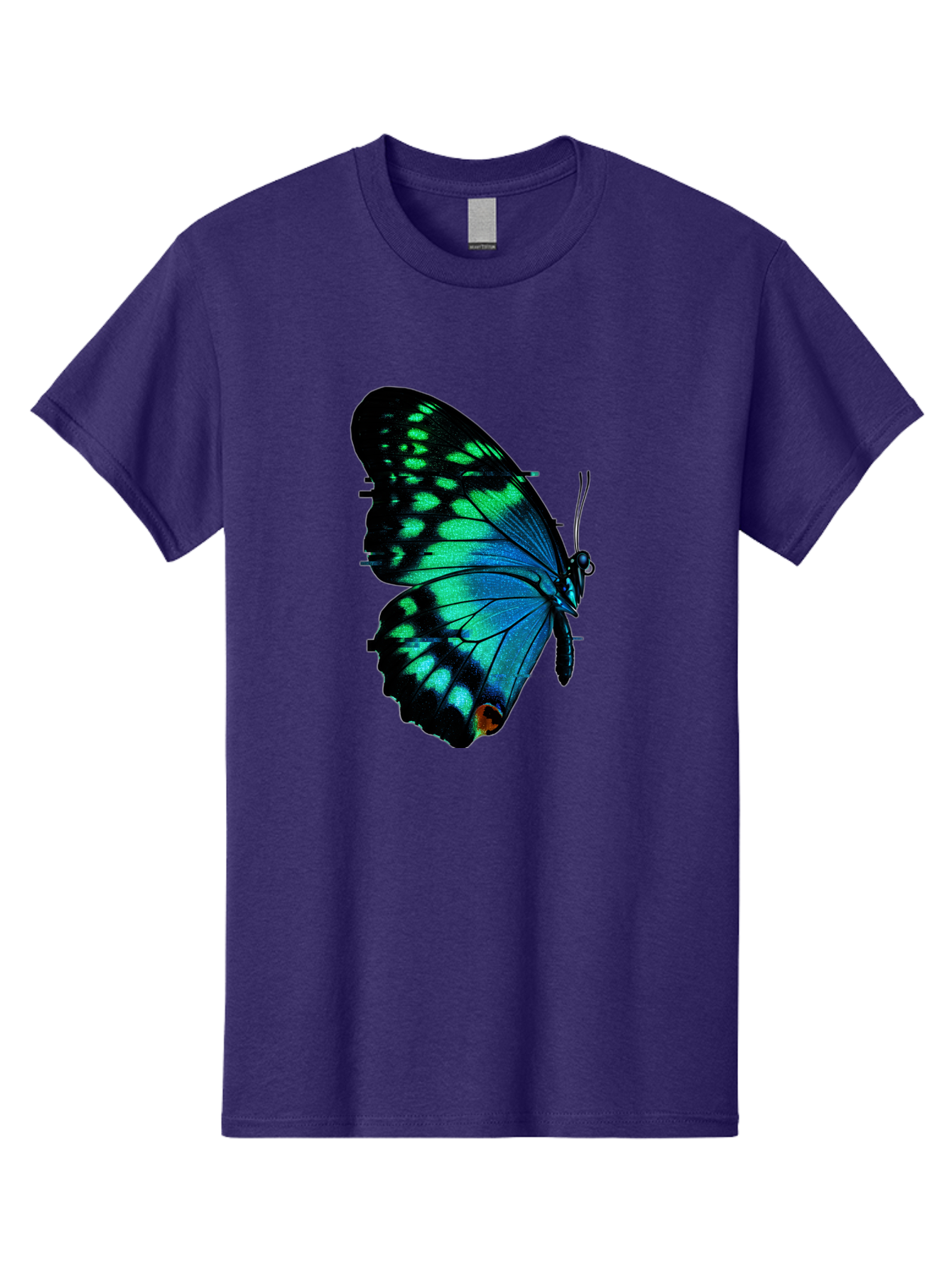 Blue-Butterfly-2 Men'S Graphic Tee, 100% Cotton, Comfortable Casual Summer Wear, Machine Washable, Vintage Camera, Old Camera, Antique Camera, Black Camera, Classic Photography, Photography Equipment, Nostalgic Device, Film Camera, Camera Art Bah597