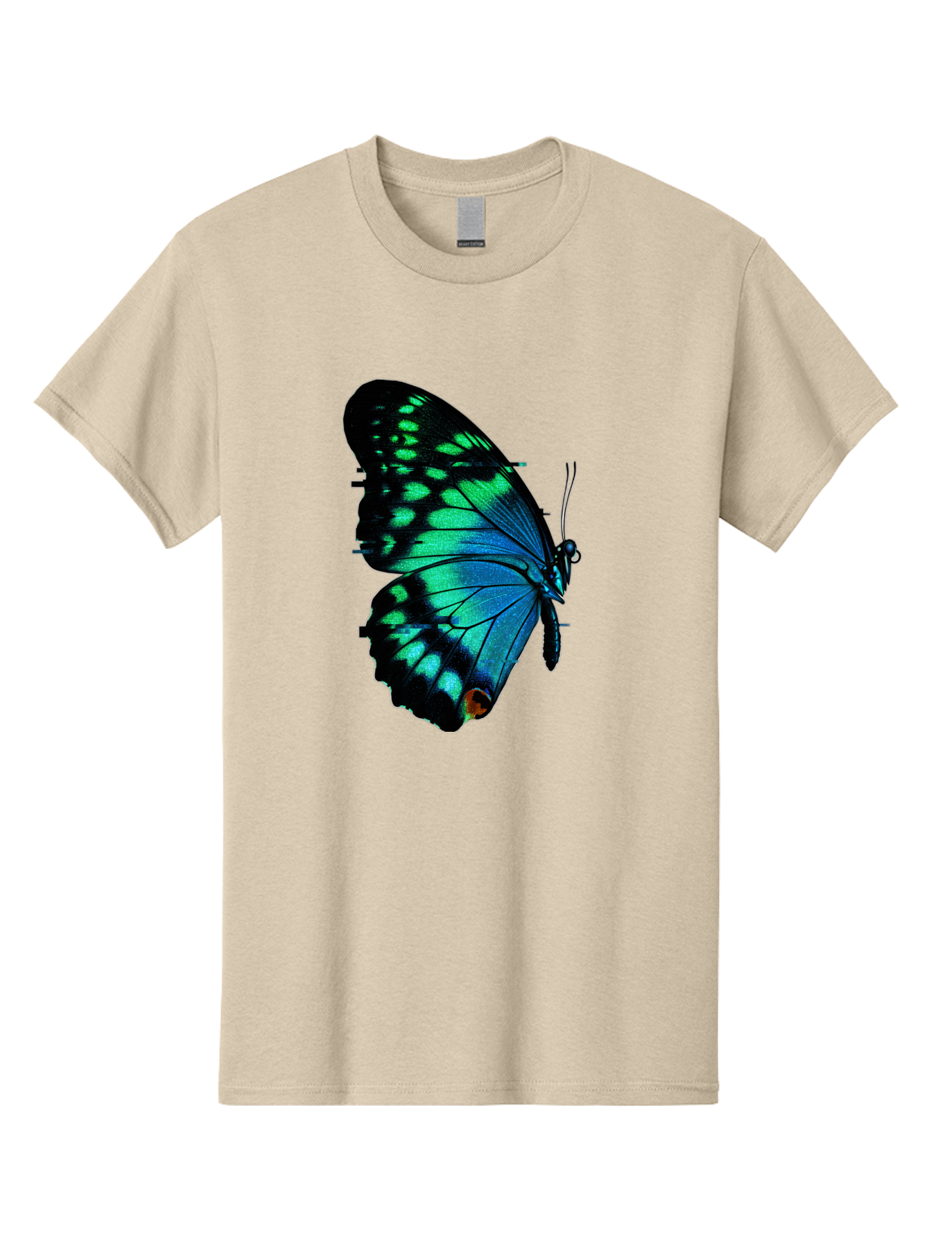 Blue-Butterfly-2 Men'S Graphic Tee, 100% Cotton, Comfortable Casual Summer Wear, Machine Washable, Vintage Camera, Old Camera, Antique Camera, Black Camera, Classic Photography, Photography Equipment, Nostalgic Device, Film Camera, Camera Art Bah597