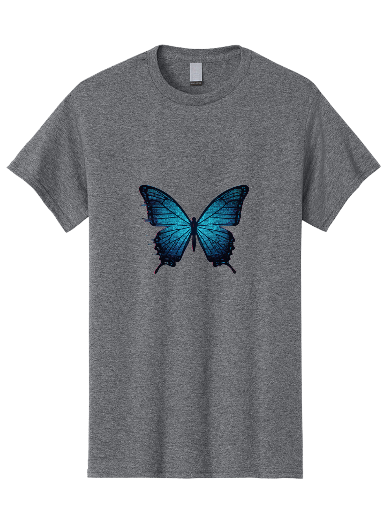 Blue-Butterfly-4 Men'S Graphic Tee, 100% Cotton, Comfortable Casual Summer Wear, Machine Washable, Vintage Camera, Old Camera, Antique Camera, Black Camera, Classic Photography, Photography Equipment, Nostalgic Device, Film Camera, Camera Art Bah599