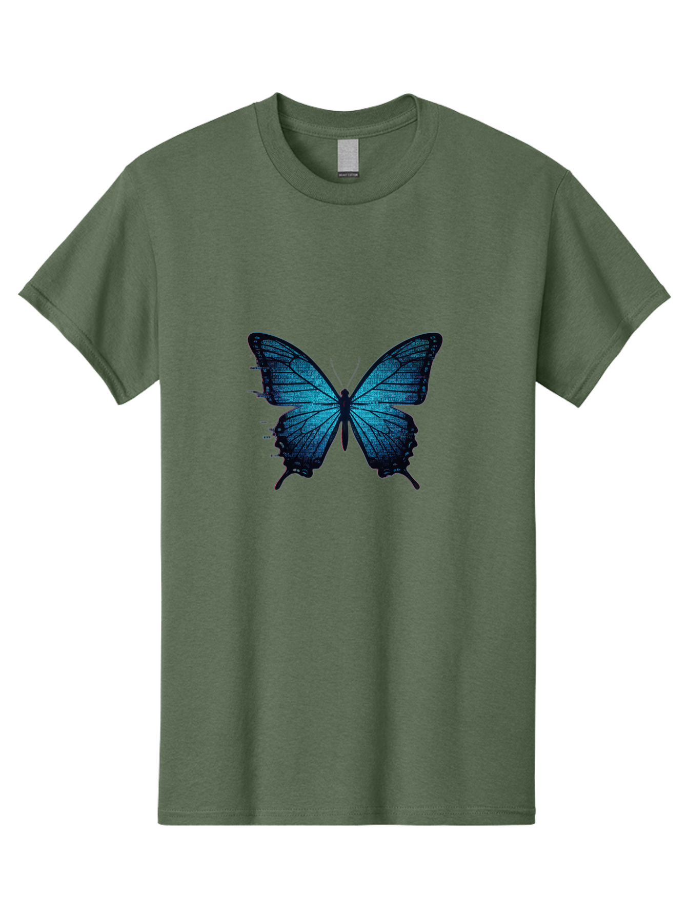 Blue-Butterfly-4 Men'S Graphic Tee, 100% Cotton, Comfortable Casual Summer Wear, Machine Washable, Vintage Camera, Old Camera, Antique Camera, Black Camera, Classic Photography, Photography Equipment, Nostalgic Device, Film Camera, Camera Art Bah599