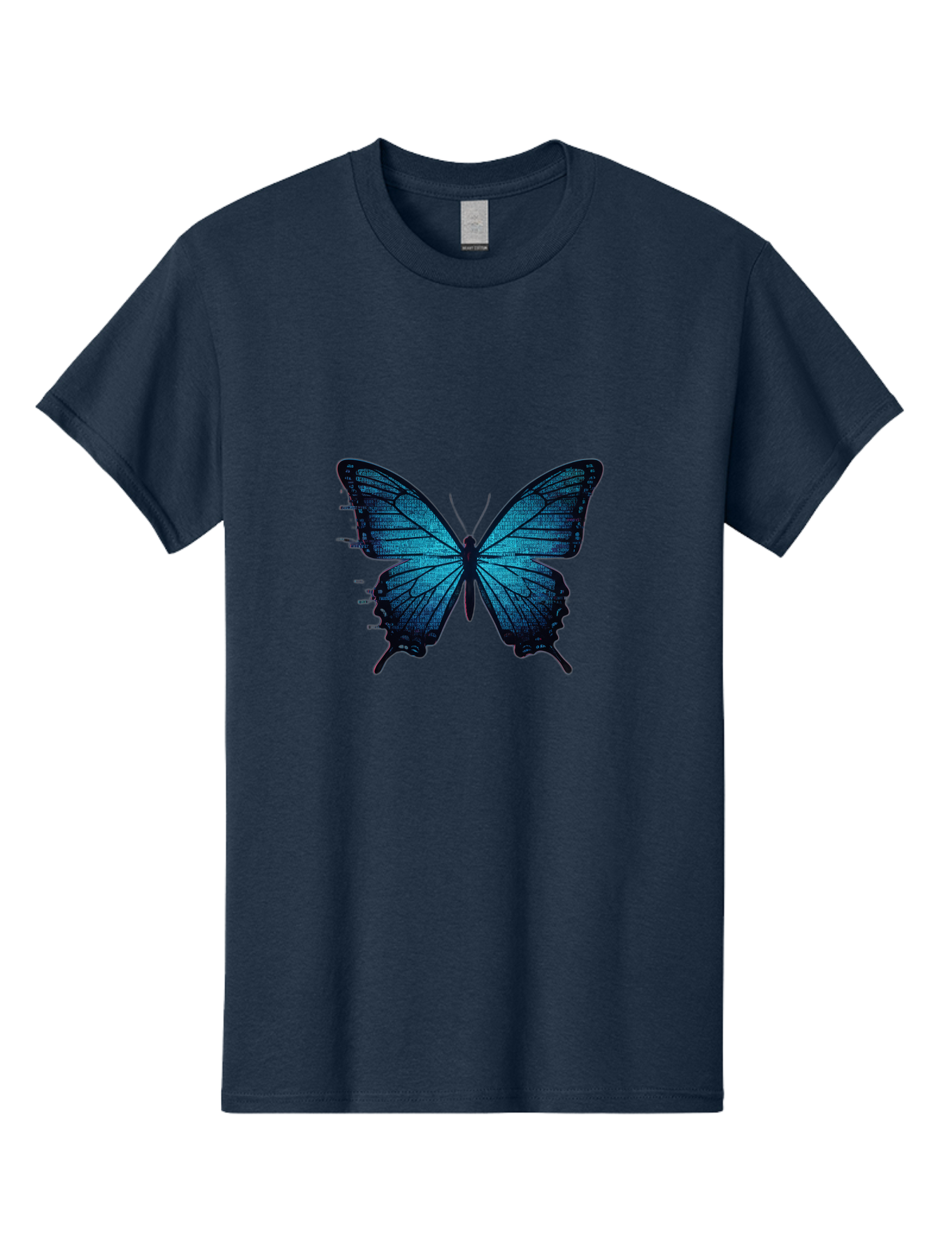 Blue-Butterfly-4 Men'S Graphic Tee, 100% Cotton, Comfortable Casual Summer Wear, Machine Washable, Vintage Camera, Old Camera, Antique Camera, Black Camera, Classic Photography, Photography Equipment, Nostalgic Device, Film Camera, Camera Art Bah599