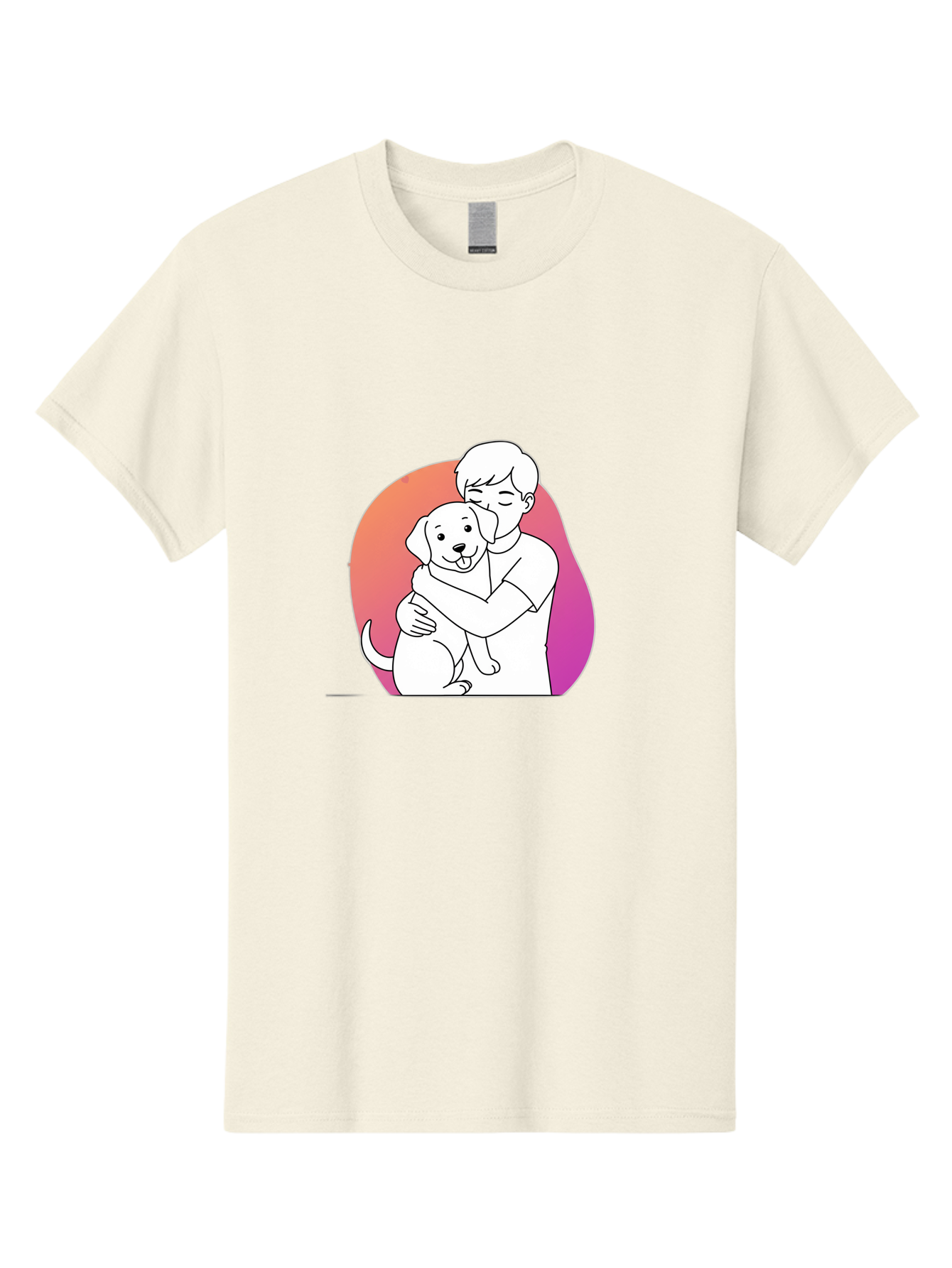 Boy-Hugging-Dog-1 Men'S Graphic Tee, 100% Cotton, Comfortable Casual Summer Wear, Machine Washable, Vintage Camera, Old Camera, Antique Camera, Black Camera, Classic Photography, Photography Equipment, Nostalgic Device, Film Camera, Camera Art Bah604