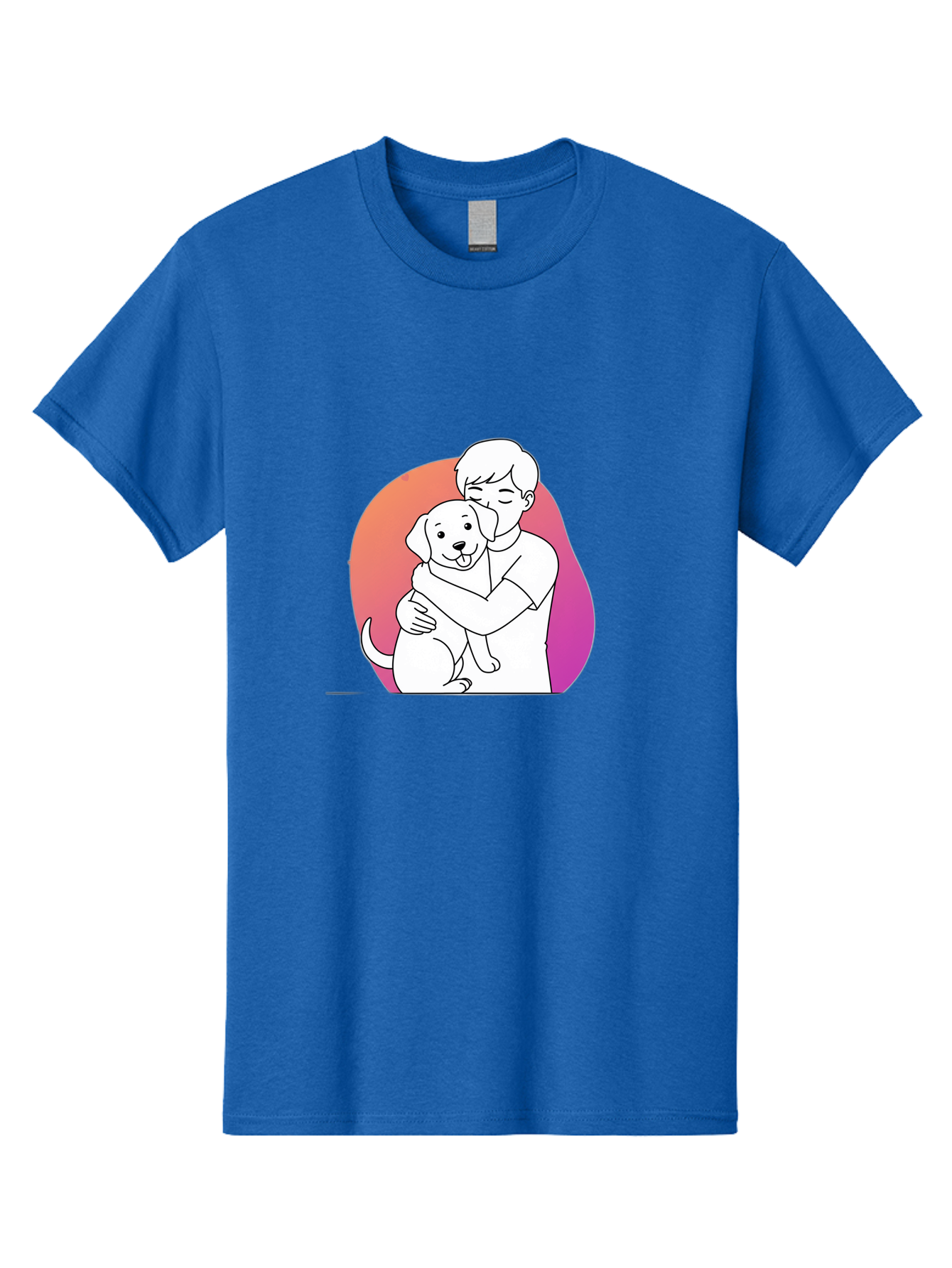 Boy-Hugging-Dog-1 Men'S Graphic Tee, 100% Cotton, Comfortable Casual Summer Wear, Machine Washable, Vintage Camera, Old Camera, Antique Camera, Black Camera, Classic Photography, Photography Equipment, Nostalgic Device, Film Camera, Camera Art Bah604