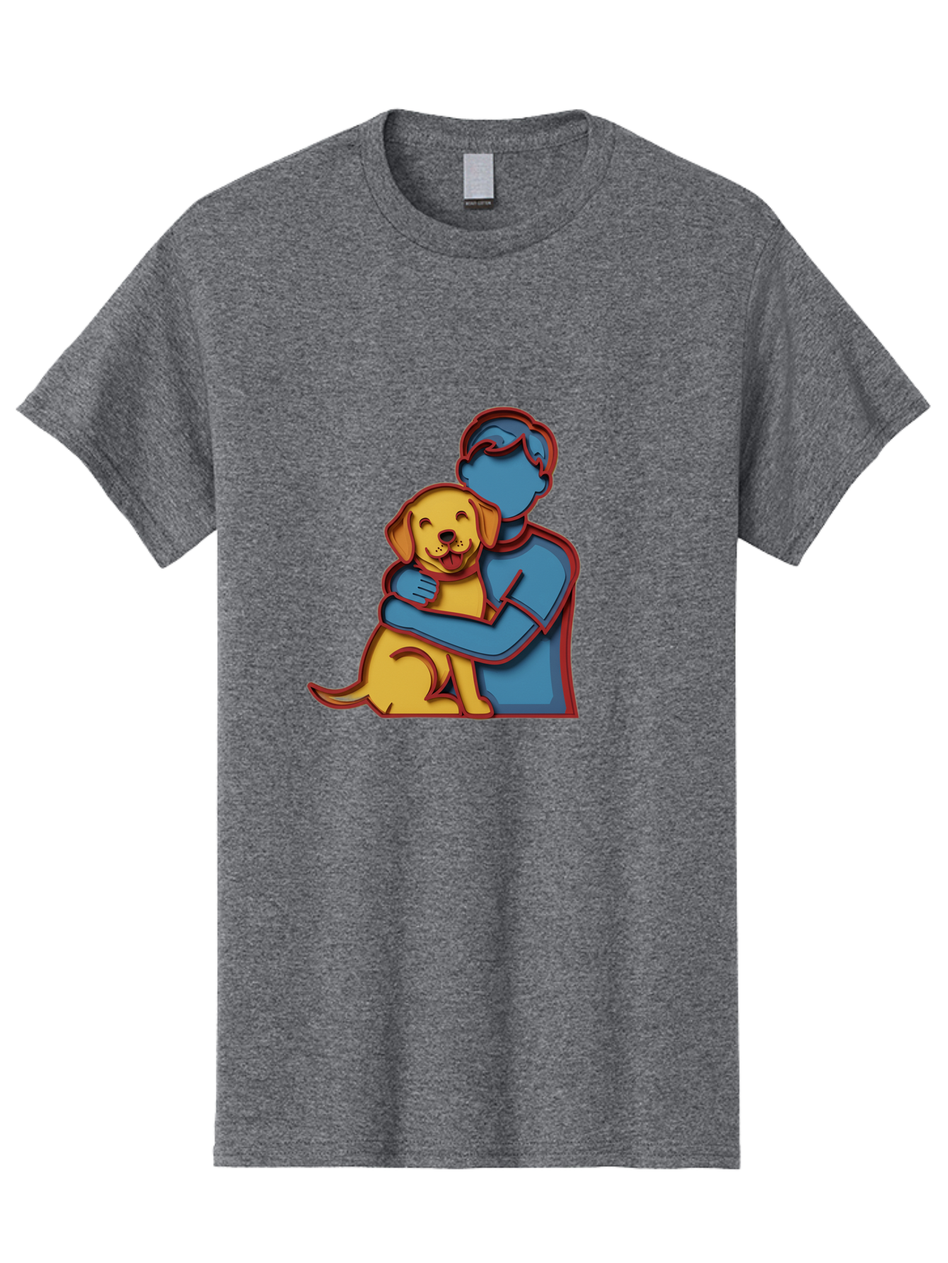 Boy-Hugging-Dog-3 Men'S Graphic Tee, 100% Cotton, Comfortable Casual Summer Wear, Machine Washable, Vintage Camera, Old Camera, Antique Camera, Black Camera, Classic Photography, Photography Equipment, Nostalgic Device, Film Camera, Camera Art Bah606