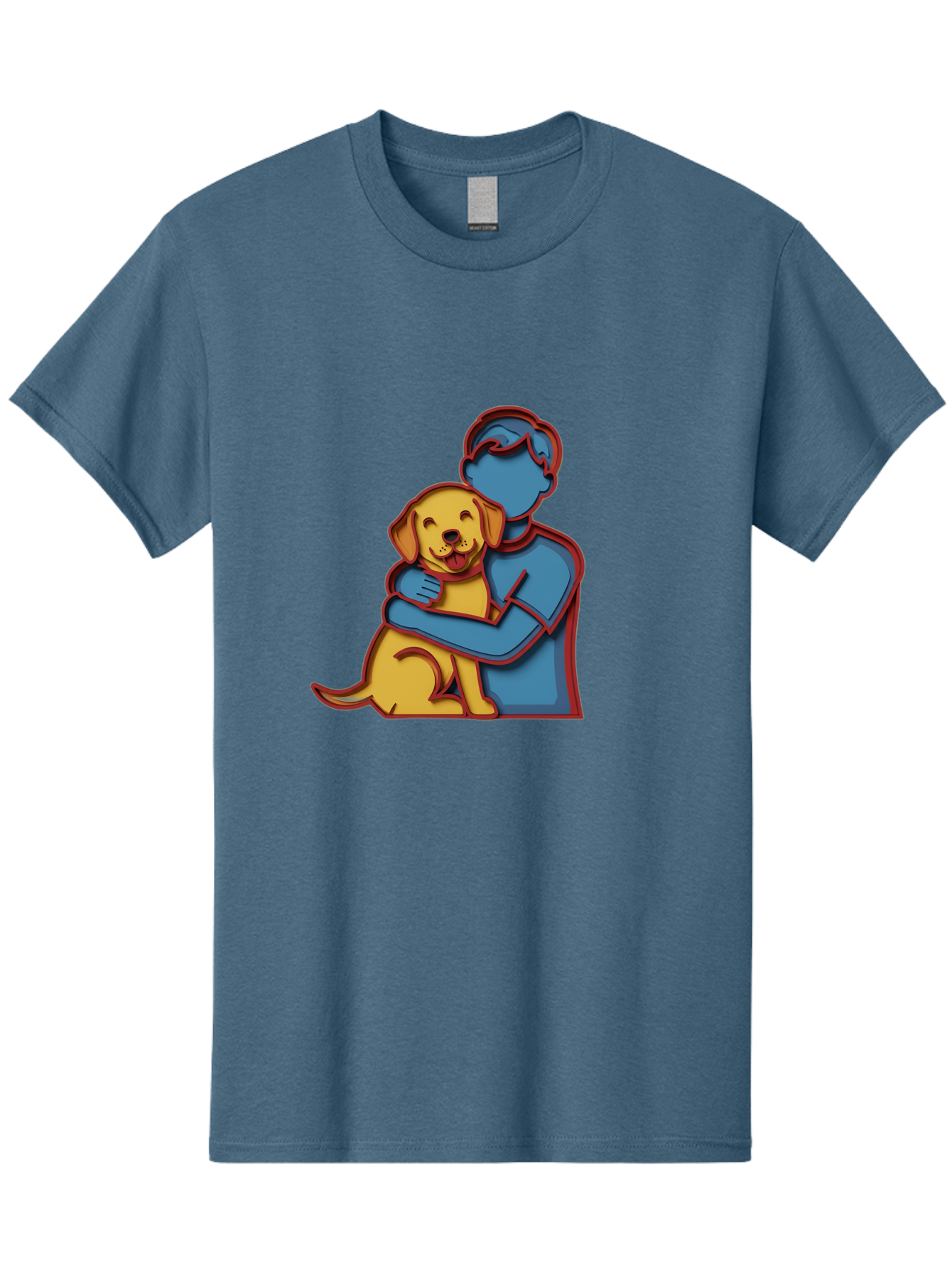 Boy-Hugging-Dog-3 Men'S Graphic Tee, 100% Cotton, Comfortable Casual Summer Wear, Machine Washable, Vintage Camera, Old Camera, Antique Camera, Black Camera, Classic Photography, Photography Equipment, Nostalgic Device, Film Camera, Camera Art Bah606