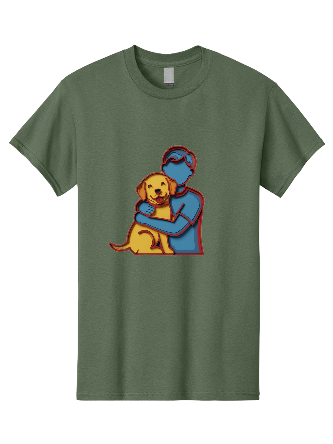 Boy-Hugging-Dog-3 Men'S Graphic Tee, 100% Cotton, Comfortable Casual Summer Wear, Machine Washable, Vintage Camera, Old Camera, Antique Camera, Black Camera, Classic Photography, Photography Equipment, Nostalgic Device, Film Camera, Camera Art Bah606