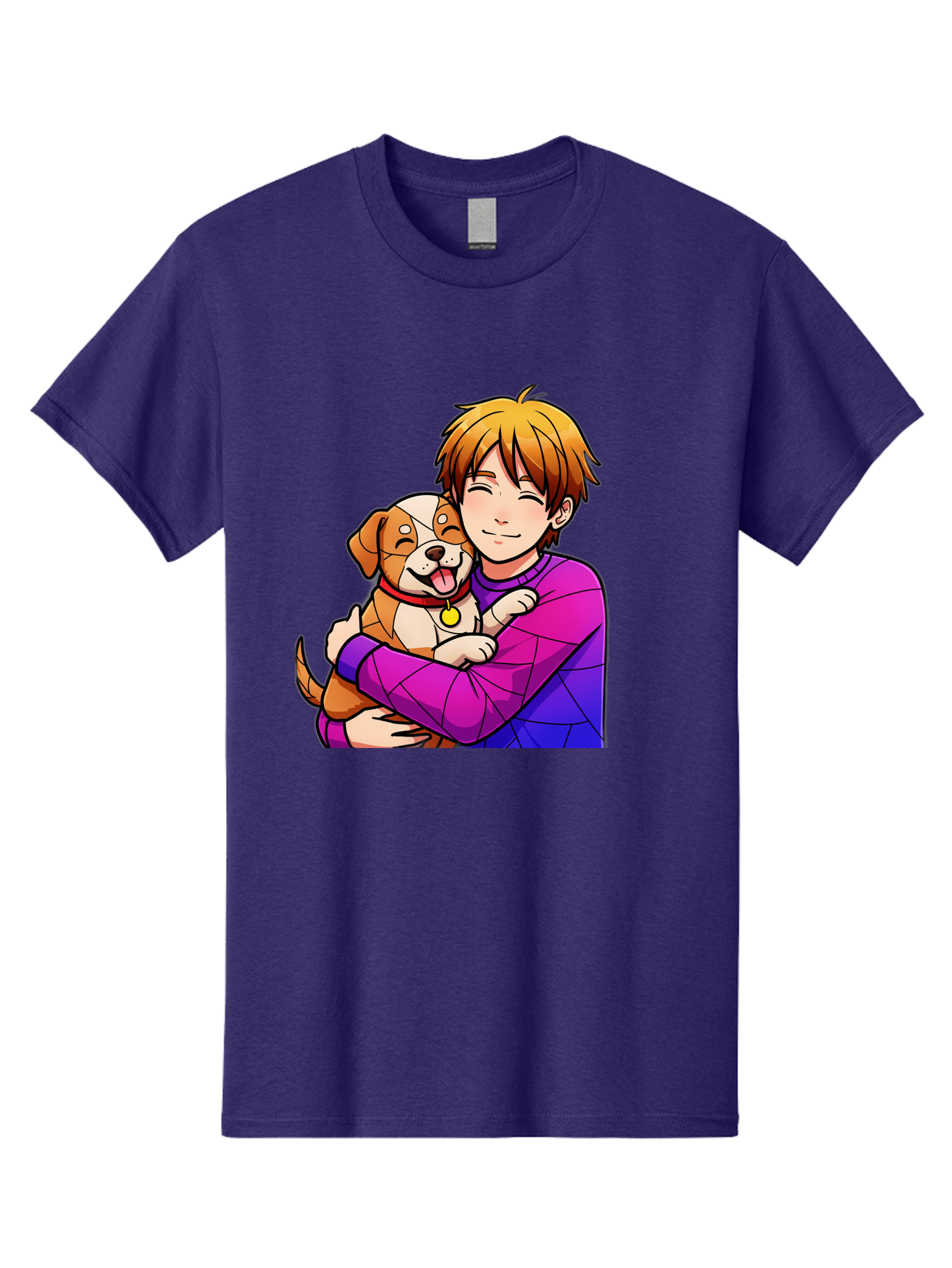 Boy-Hugging-Dog Men'S Graphic Tee, 100% Cotton, Comfortable Casual Summer Wear, Machine Washable, Vintage Camera, Old Camera, Antique Camera, Black Camera, Classic Photography, Photography Equipment, Nostalgic Device, Film Camera, Camera Art Bah607