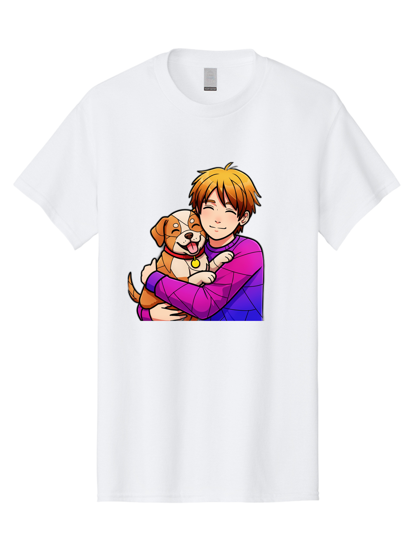 Boy-Hugging-Dog Men'S Graphic Tee, 100% Cotton, Comfortable Casual Summer Wear, Machine Washable, Vintage Camera, Old Camera, Antique Camera, Black Camera, Classic Photography, Photography Equipment, Nostalgic Device, Film Camera, Camera Art Bah607