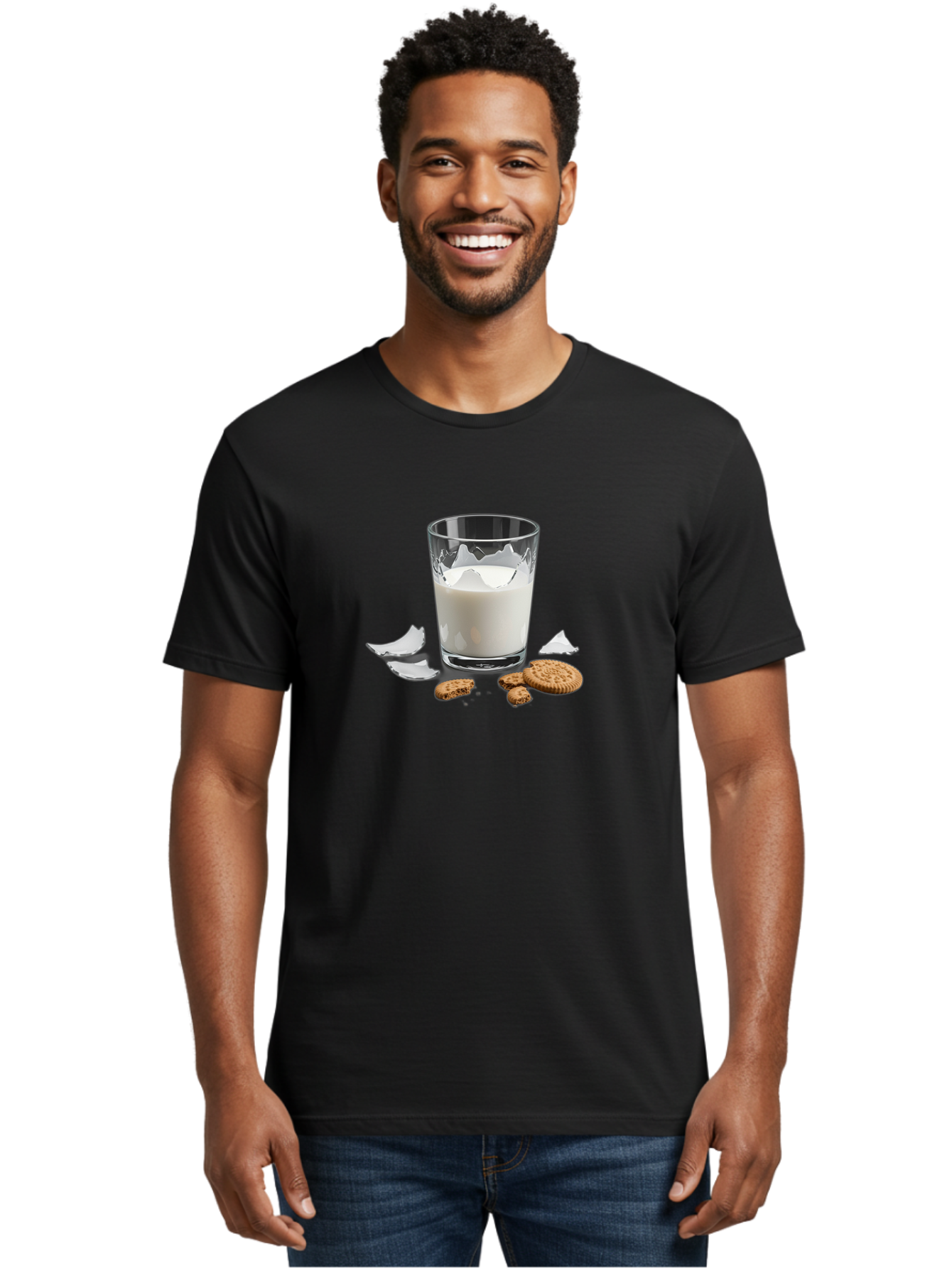 Broken-Glass-Of-Milk-Cookies Men'S Graphic Tee, 100% Cotton, Comfortable Casual Summer Wear, Machine Washable, Vintage Camera, Old Camera, Antique Camera, Black Camera, Classic Photography, Photography Equipment, Nostalgic Device, Film Camera, Bah609