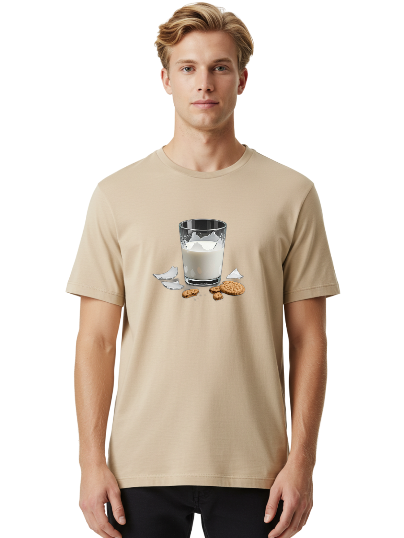 Broken-Glass-Of-Milk-Cookies Men'S Graphic Tee, 100% Cotton, Comfortable Casual Summer Wear, Machine Washable, Vintage Camera, Old Camera, Antique Camera, Black Camera, Classic Photography, Photography Equipment, Nostalgic Device, Film Camera, Bah609