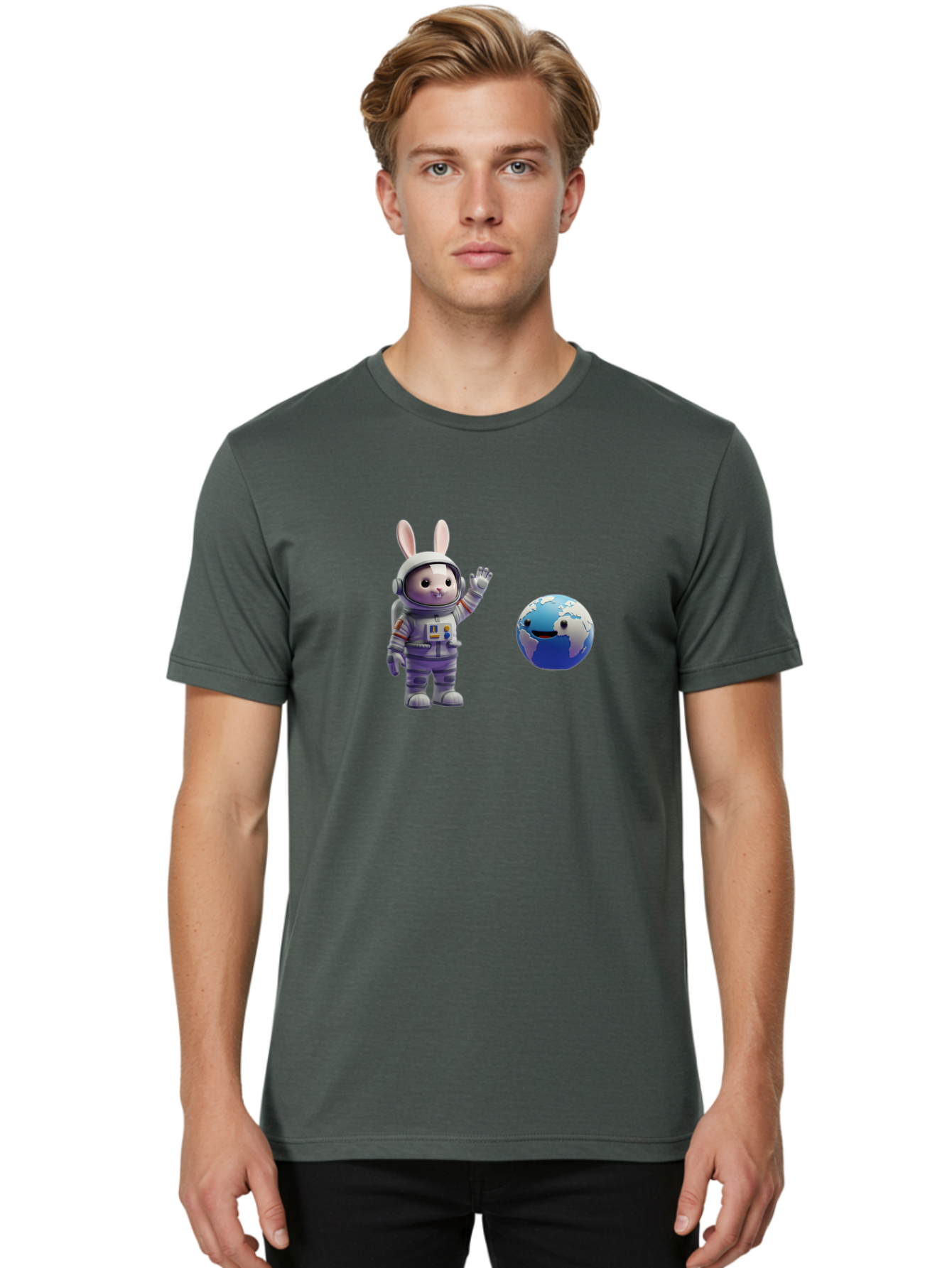 Bunny-Astronaut-2 Men'S Graphic Tee, 100% Cotton, Comfortable Casual Summer Wear, Machine Washable, Vintage Camera, Old Camera, Antique Camera, Black Camera, Classic Photography, Photography Equipment, Nostalgic Device, Film Camera, Camera Art Bah619