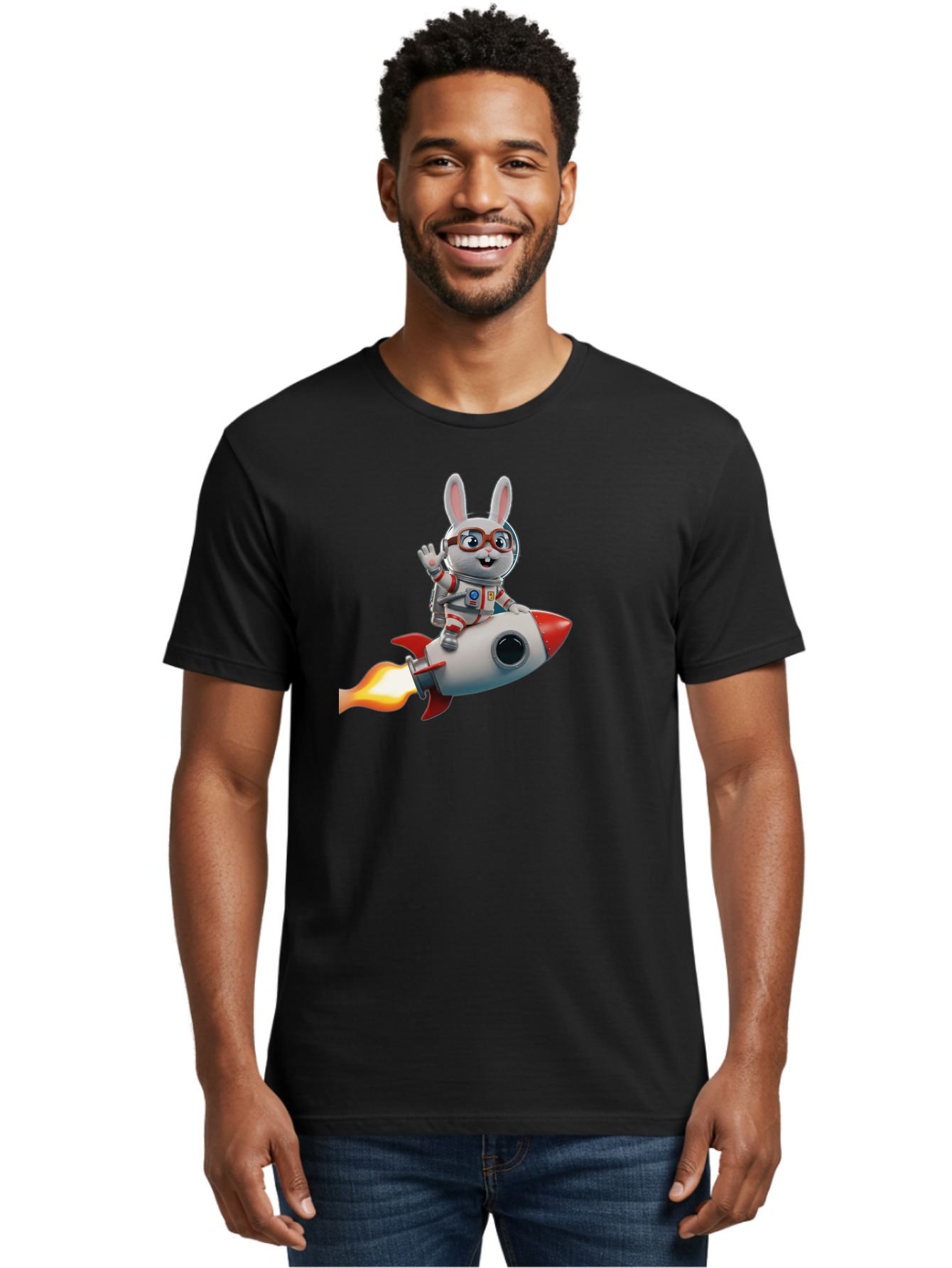 Bunny-Astronaut-7 Men'S Graphic Tee, 100% Cotton, Comfortable Casual Summer Wear, Machine Washable, Vintage Camera, Old Camera, Antique Camera, Black Camera, Classic Photography, Photography Equipment, Nostalgic Device, Film Camera, Camera Art Bah624