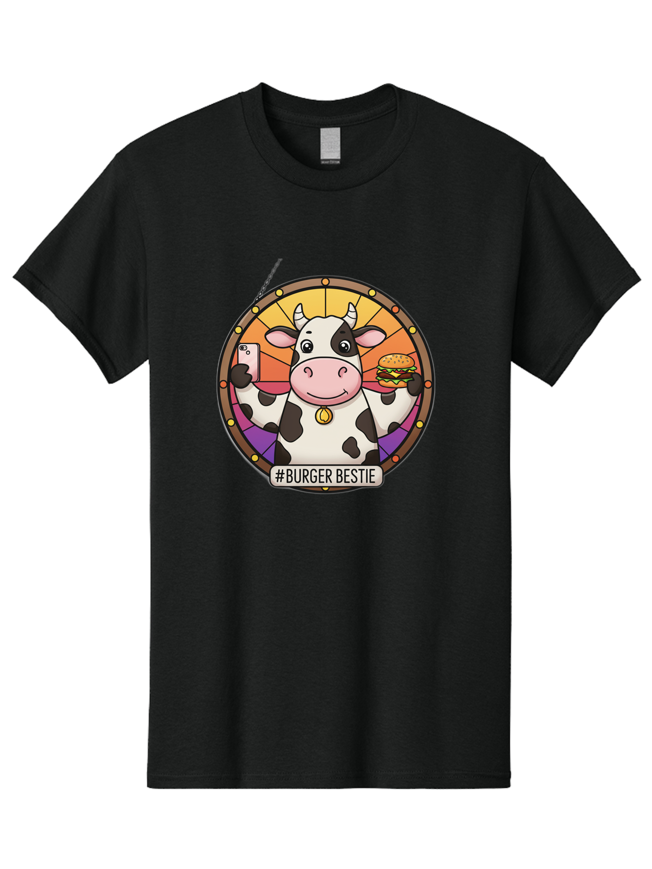 Burger-Bestie-Cow Men'S Graphic Tee, 100% Cotton, Comfortable Casual Summer Wear, Machine Washable, Vintage Camera, Old Camera, Antique Camera, Black Camera, Classic Photography, Photography Equipment, Nostalgic Device, Film Camera, Camera Art Bah631