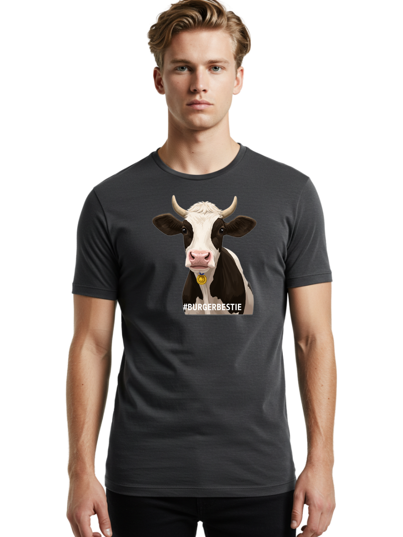 Burgerbestie-Cow-1 Men'S Graphic Tee, 100% Cotton, Comfortable Casual Summer Wear, Machine Washable, Vintage Camera, Old Camera, Antique Camera, Black Camera, Classic Photography, Photography Equipment, Nostalgic Device, Film Camera, Bah635
