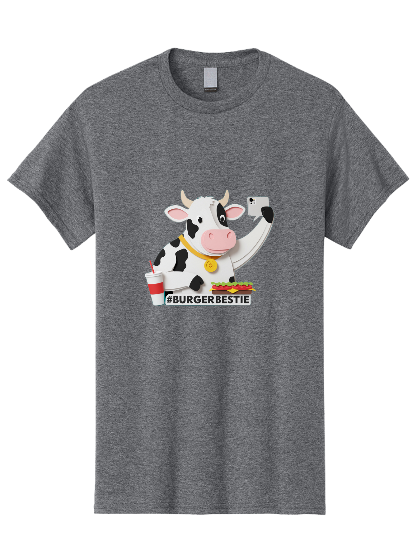 Burgerbestie-Cow-3 Men'S Graphic Tee, 100% Cotton, Comfortable Casual Summer Wear, Machine Washable, Vintage Camera, Old Camera, Antique Camera, Black Camera, Classic Photography, Photography Equipment, Nostalgic Device, Film Camera, Bah637