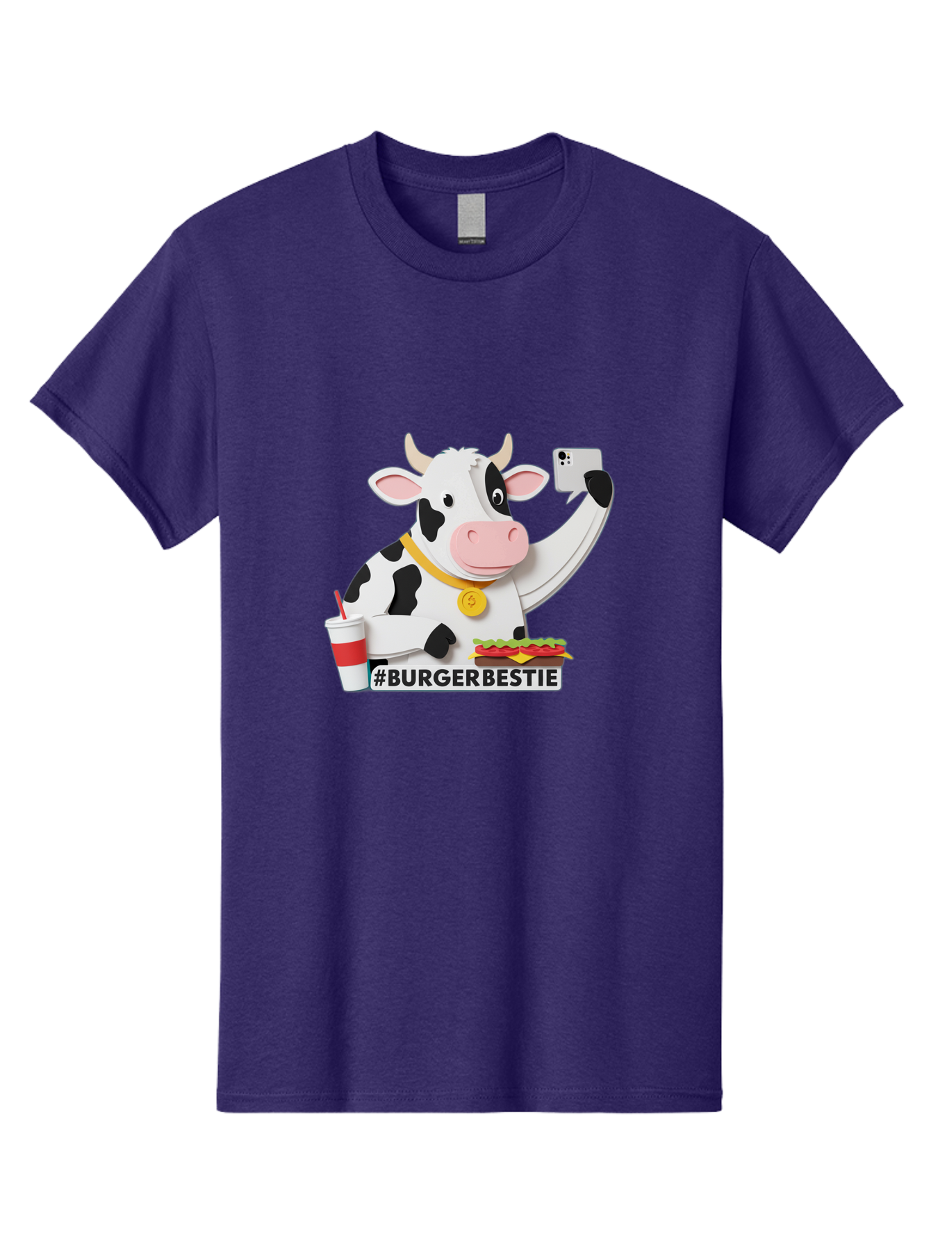 Burgerbestie-Cow-3 Men'S Graphic Tee, 100% Cotton, Comfortable Casual Summer Wear, Machine Washable, Vintage Camera, Old Camera, Antique Camera, Black Camera, Classic Photography, Photography Equipment, Nostalgic Device, Film Camera, Bah637