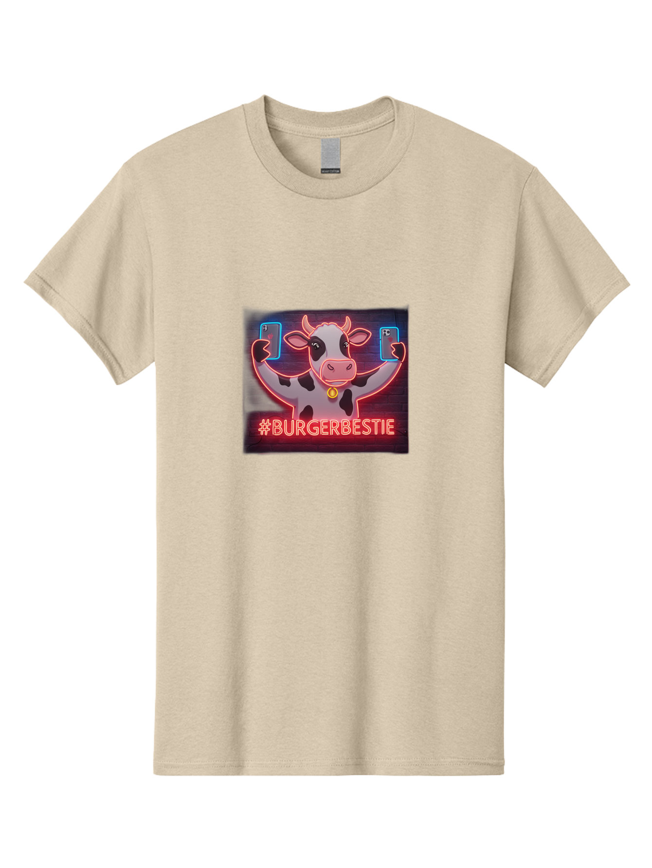 Burgerbestie-Cow-Neon-Sign Men'S Graphic Tee, 100% Cotton, Comfortable Casual Summer Wear, Machine Washable, Vintage Camera, Old Camera, Antique Camera, Black Camera, Classic Photography, Photography Equipment, Nostalgic Device, Film Camera, Bah638