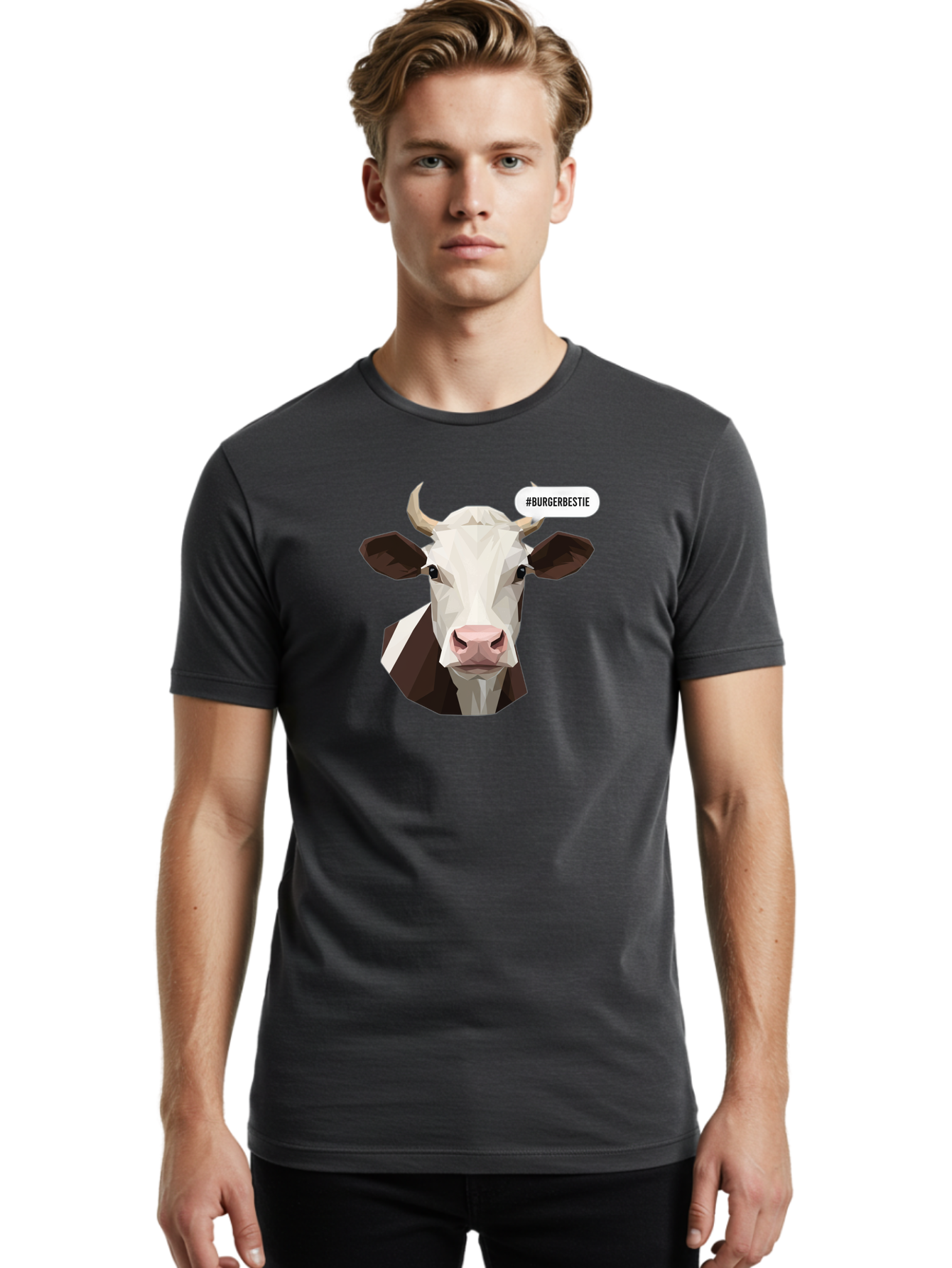 Burgerbestie-Cow Men'S Graphic Tee, 100% Cotton, Comfortable Casual Summer Wear, Machine Washable, Vintage Camera, Old Camera, Antique Camera, Black Camera, Classic Photography, Photography Equipment, Nostalgic Device, Film Camera, Camera Art Bah639