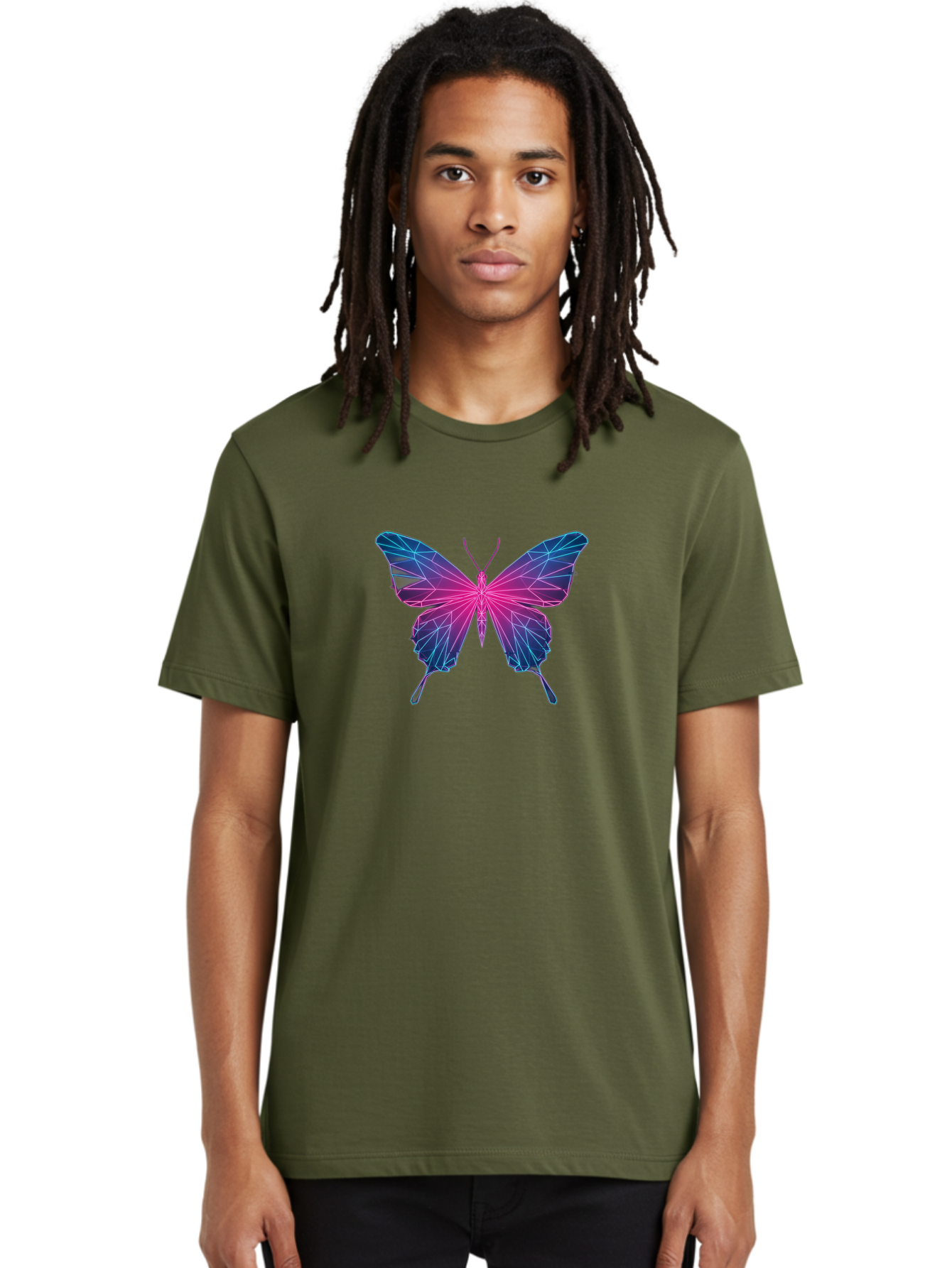Butterfly-17 Men'S Graphic Tee, 100% Cotton, Comfortable Casual Summer Wear, Machine Washable, Vintage Camera, Old Camera, Antique Camera, Black Camera, Classic Photography, Photography Equipment, Nostalgic Device, Film Camera, Camera Art Bah649