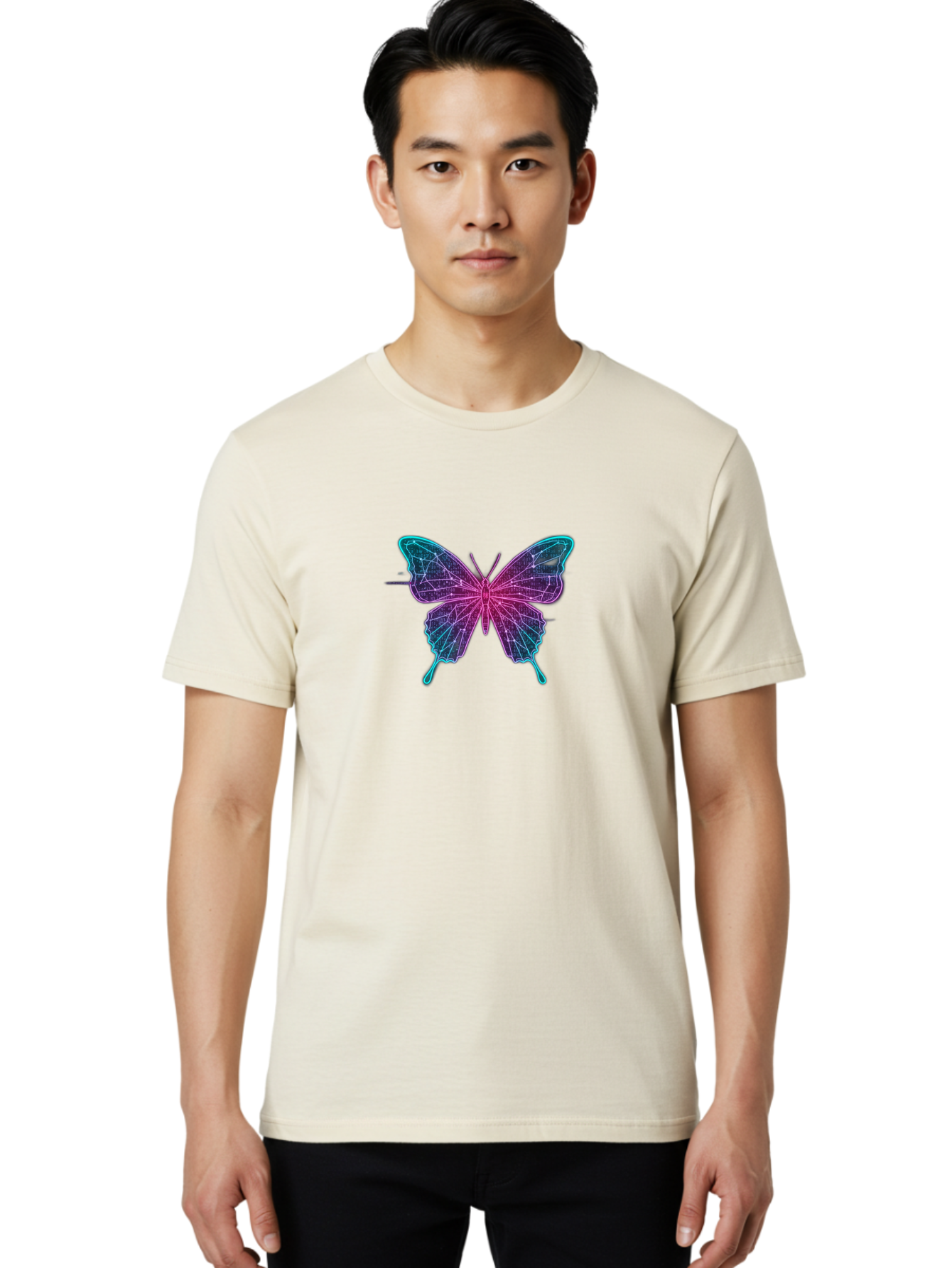 Butterfly-24 Men'S Graphic Tee, 100% Cotton, Comfortable Casual Summer Wear, Machine Washable, Vintage Camera, Old Camera, Antique Camera, Black Camera, Classic Photography, Photography Equipment, Nostalgic Device, Film Camera, Camera Art Bah657