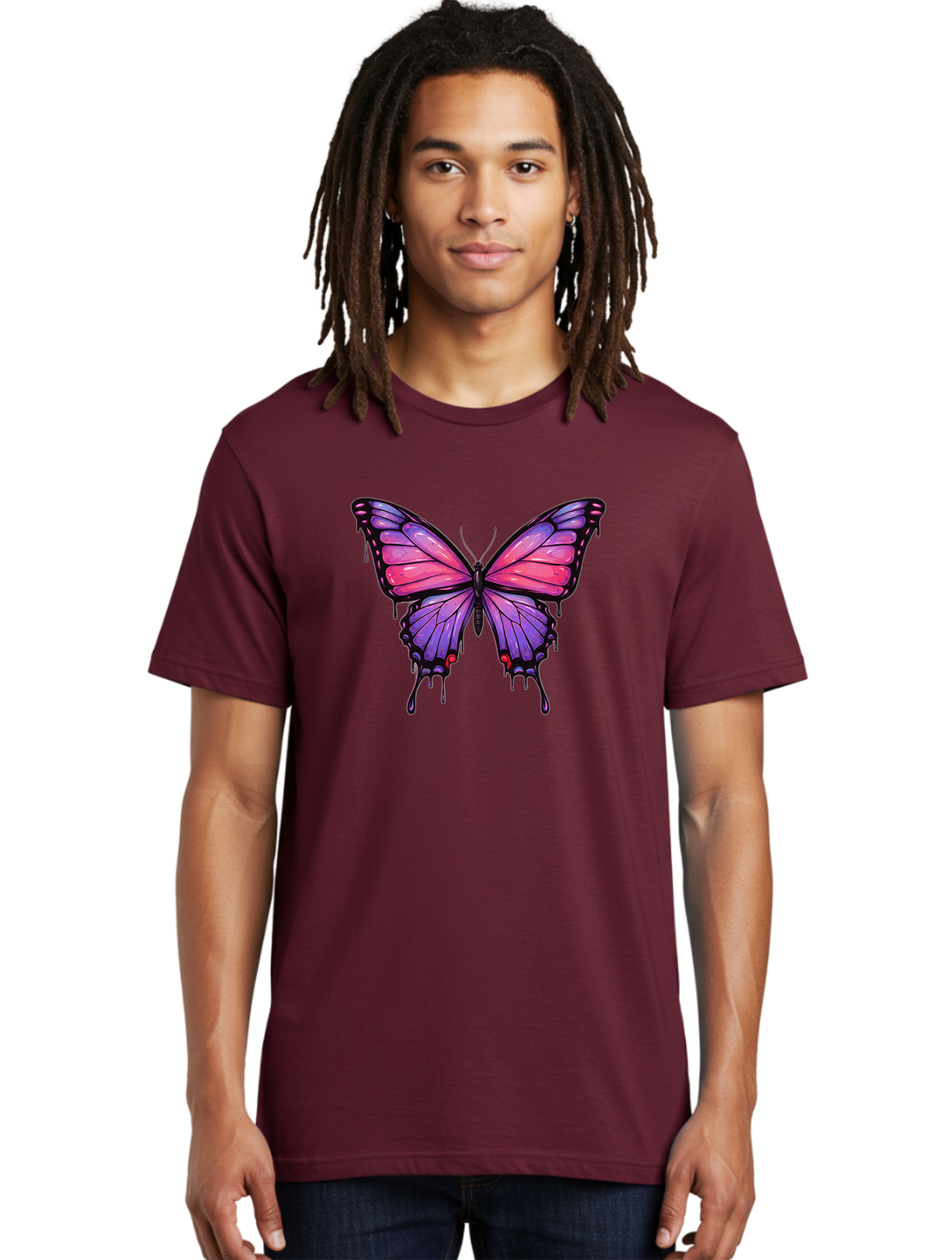 Butterfly-Design Men'S Graphic Tee, 100% Cotton, Comfortable Casual Summer Wear, Machine Washable, Vintage Camera, Old Camera, Antique Camera, Black Camera, Classic Photography, Photography Equipment, Nostalgic Device, Film Camera, Camera Art Bah670