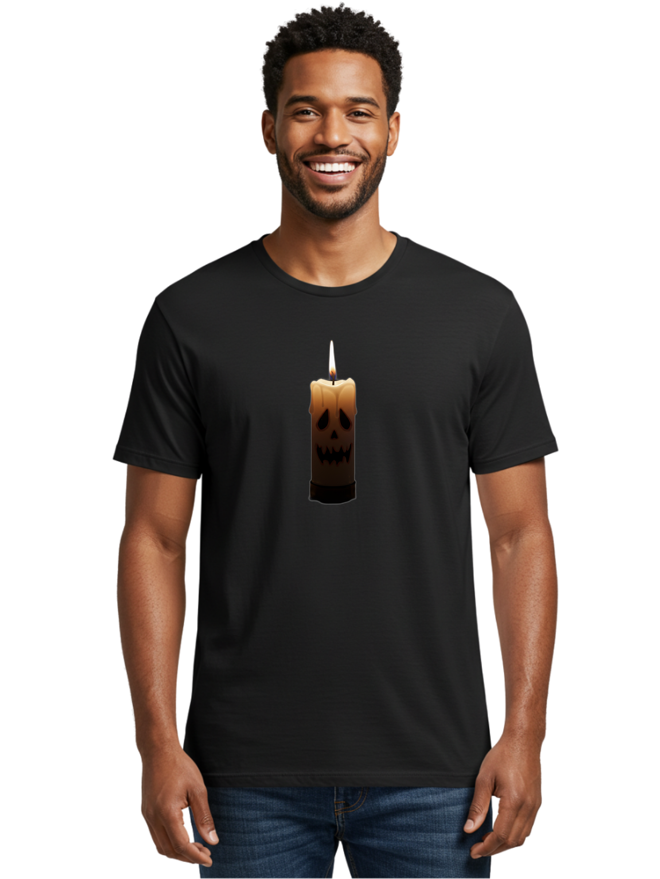 Candle-With-Skull Men'S Graphic Tee, 100% Cotton, Comfortable Casual Summer Wear, Machine Washable, Vintage Camera, Old Camera, Antique Camera, Black Camera, Classic Photography, Photography Equipment, Nostalgic Device, Film Camera, Camera Art Bah695