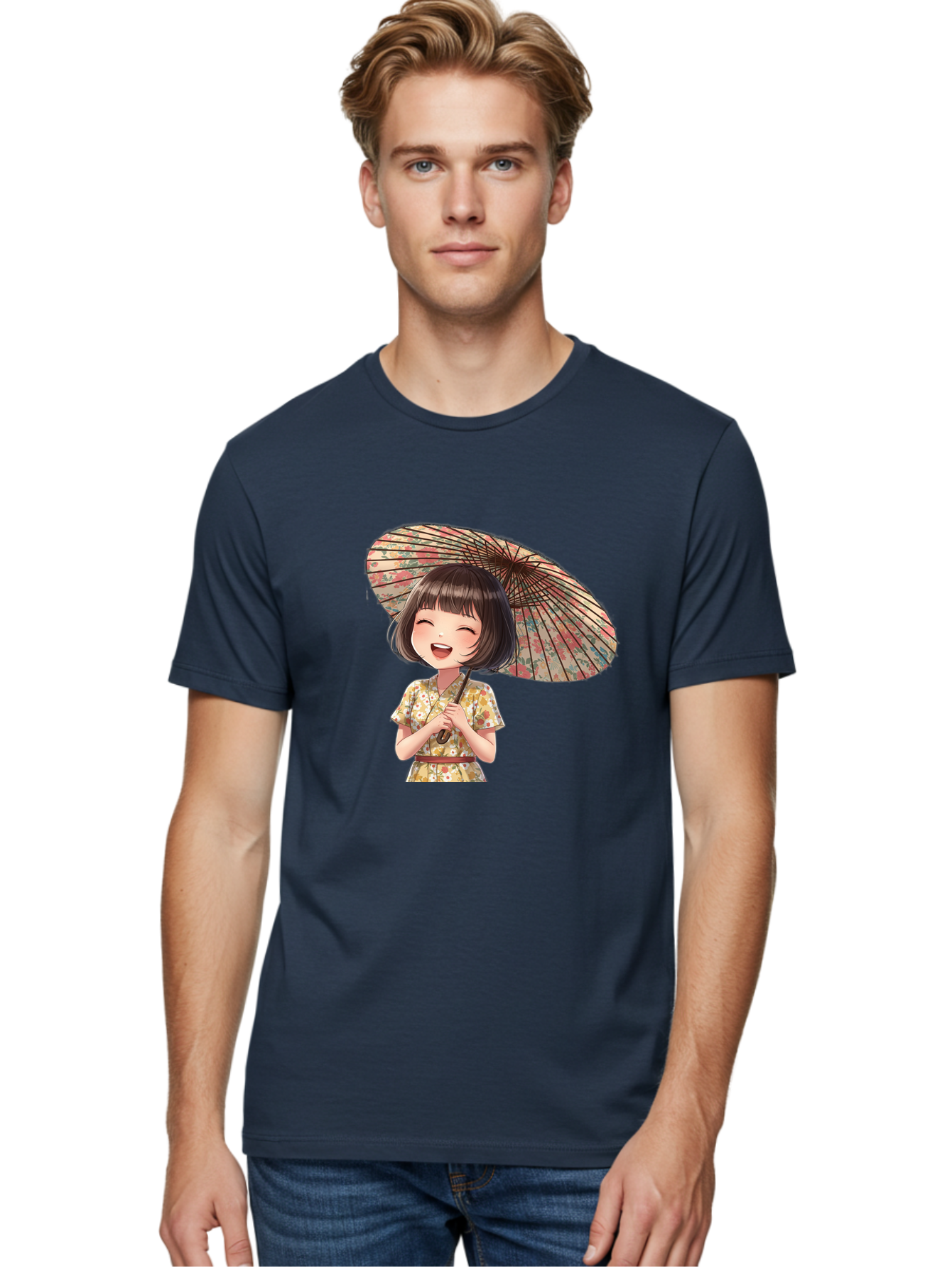 Cartoon-Girl-With-Parasol Men'S Graphic Tee, 100% Cotton, Comfortable Casual Summer Wear, Machine Washable, Vintage Camera, Old Camera, Antique Camera, Black Camera, Classic Photography, Photography Equipment, Nostalgic Device, Film Camera, Bah699
