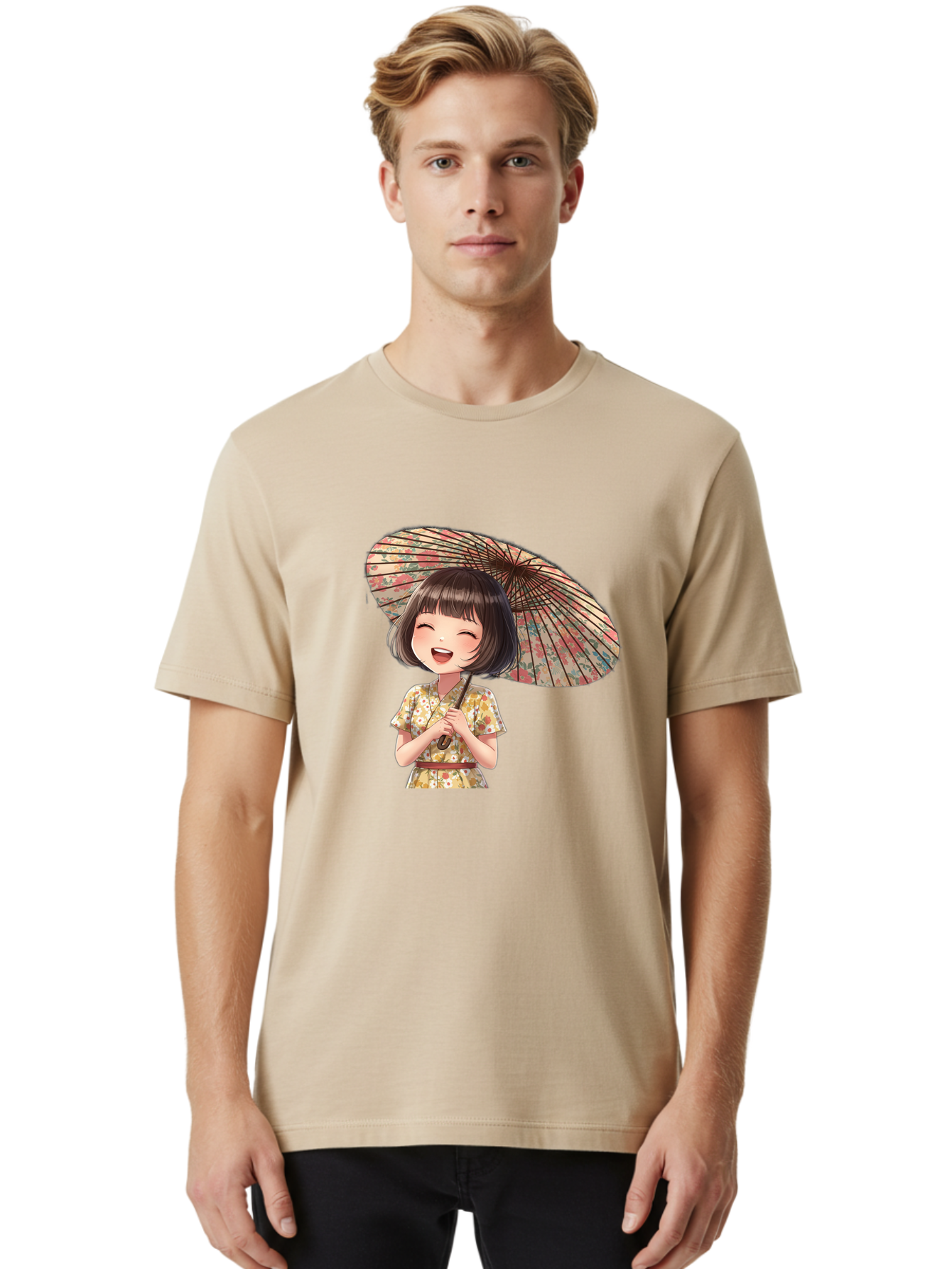 Cartoon-Girl-With-Parasol Men'S Graphic Tee, 100% Cotton, Comfortable Casual Summer Wear, Machine Washable, Vintage Camera, Old Camera, Antique Camera, Black Camera, Classic Photography, Photography Equipment, Nostalgic Device, Film Camera, Bah699