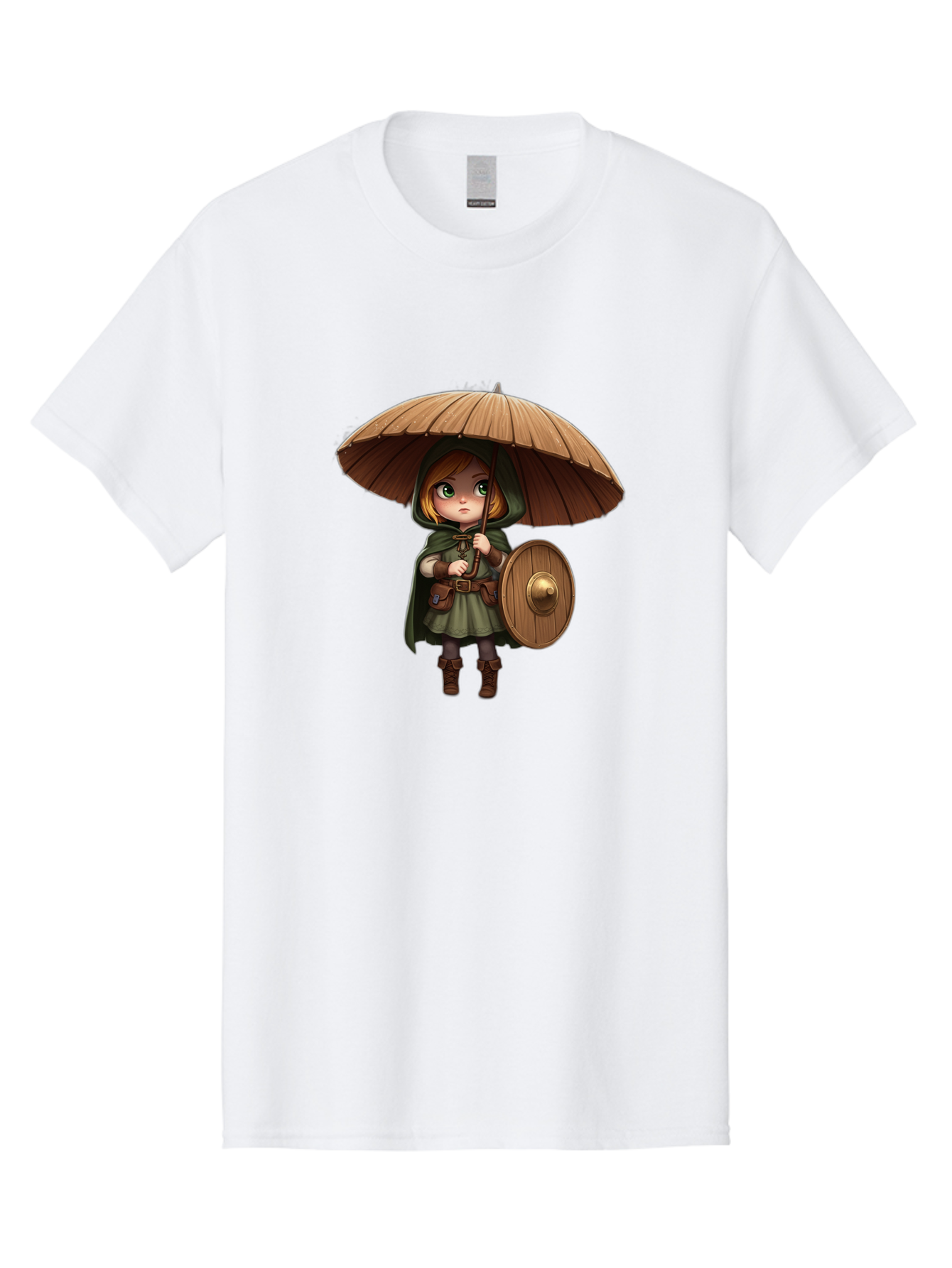 Cartoon-Girl-With-Shield-And-Umbrella Men'S Graphic Tee, 100% Cotton, Comfortable Casual Summer Wear, Machine Washable, Vintage Camera, Old Camera, Antique Camera, Black Camera, Classic Photography, Photography Equipment, Nostalgic Device, Bah700