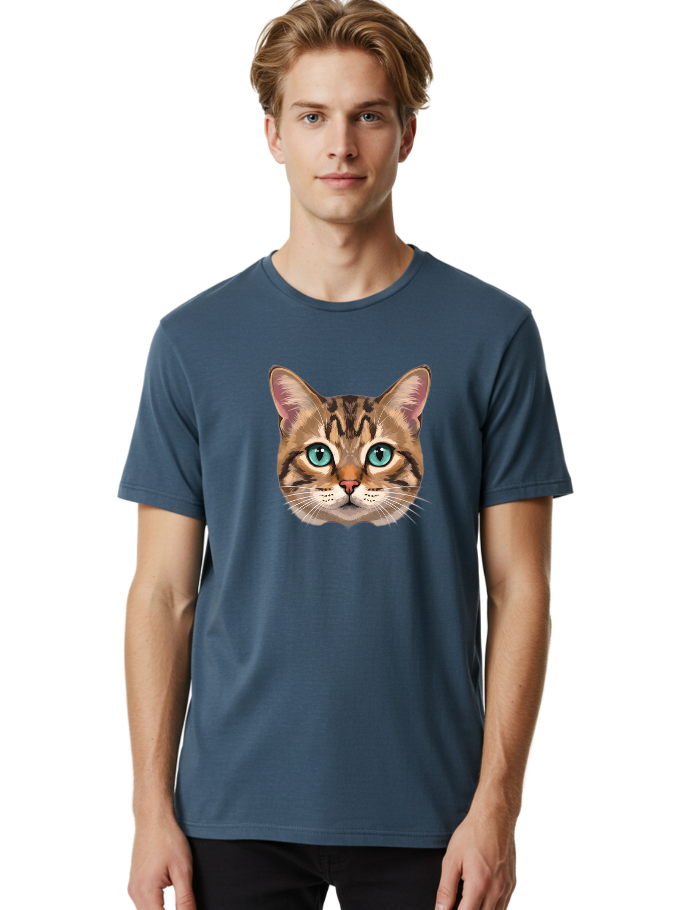 Cat-Face Men'S Graphic Tee, 100% Cotton, Comfortable Casual Summer Wear, Machine Washable, Vintage Camera, Old Camera, Antique Camera, Black Camera, Classic Photography, Photography Equipment, Nostalgic Device, Film Camera, Camera Art Bah703