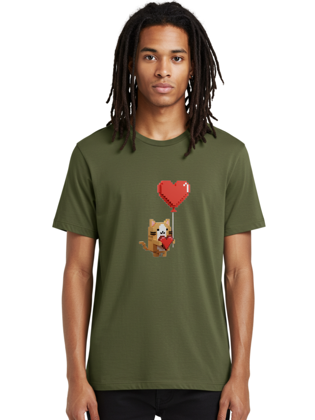 Cat-Hugging-Heart Men'S Graphic Tee, 100% Cotton, Comfortable Casual Summer Wear, Machine Washable, Vintage Camera, Old Camera, Antique Camera, Black Camera, Classic Photography, Photography Equipment, Nostalgic Device, Film Camera, Camera Art Bah705