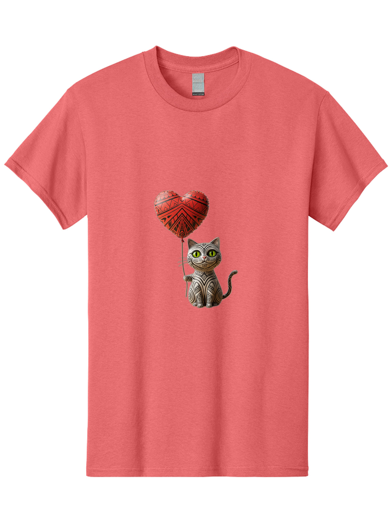 Cat-With-Heart-Balloon-1 Men'S Graphic Tee, 100% Cotton, Comfortable Casual Summer Wear, Machine Washable, Vintage Camera, Old Camera, Antique Camera, Black Camera, Classic Photography, Photography Equipment, Nostalgic Device, Film Camera, Bah708