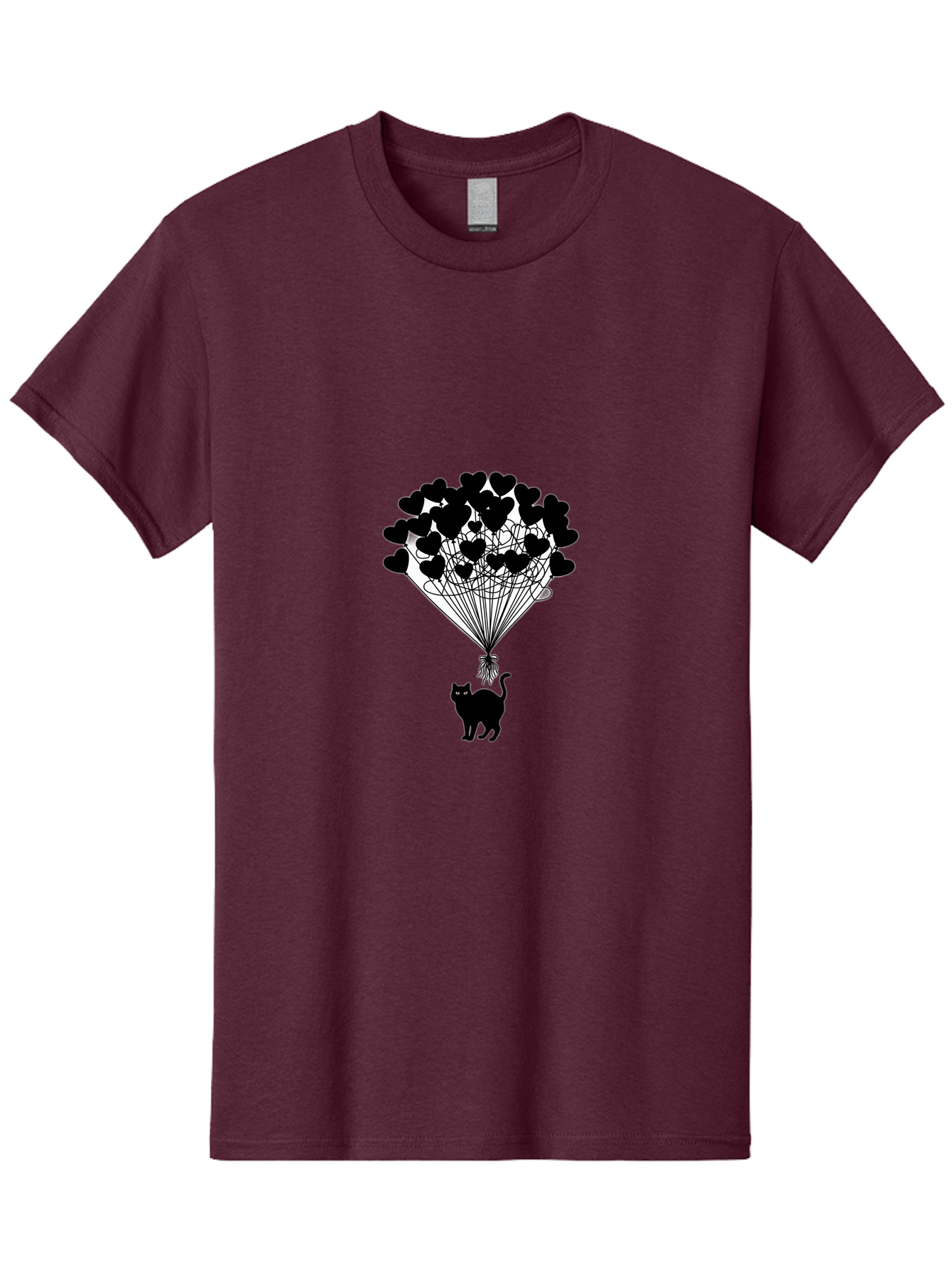Cat-With-Heart-Balloon-2 Men'S Graphic Tee, 100% Cotton, Comfortable Casual Summer Wear, Machine Washable, Vintage Camera, Old Camera, Antique Camera, Black Camera, Classic Photography, Photography Equipment, Nostalgic Device, Film Camera, Bah709