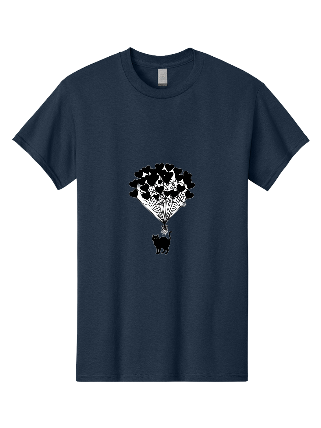 Cat-With-Heart-Balloon-2 Men'S Graphic Tee, 100% Cotton, Comfortable Casual Summer Wear, Machine Washable, Vintage Camera, Old Camera, Antique Camera, Black Camera, Classic Photography, Photography Equipment, Nostalgic Device, Film Camera, Bah709