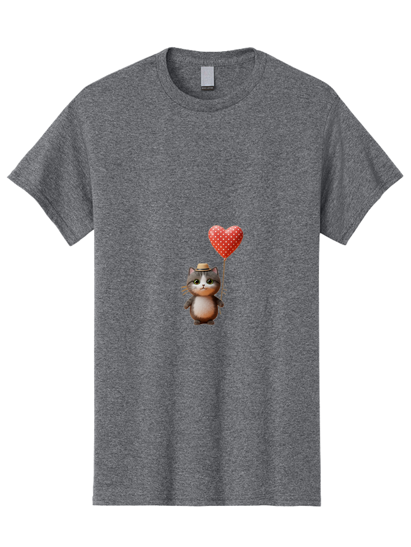 Cat-With-Heart-Balloon-4 Men'S Graphic Tee, 100% Cotton, Comfortable Casual Summer Wear, Machine Washable, Vintage Camera, Old Camera, Antique Camera, Black Camera, Classic Photography, Photography Equipment, Nostalgic Device, Film Camera, Bah711
