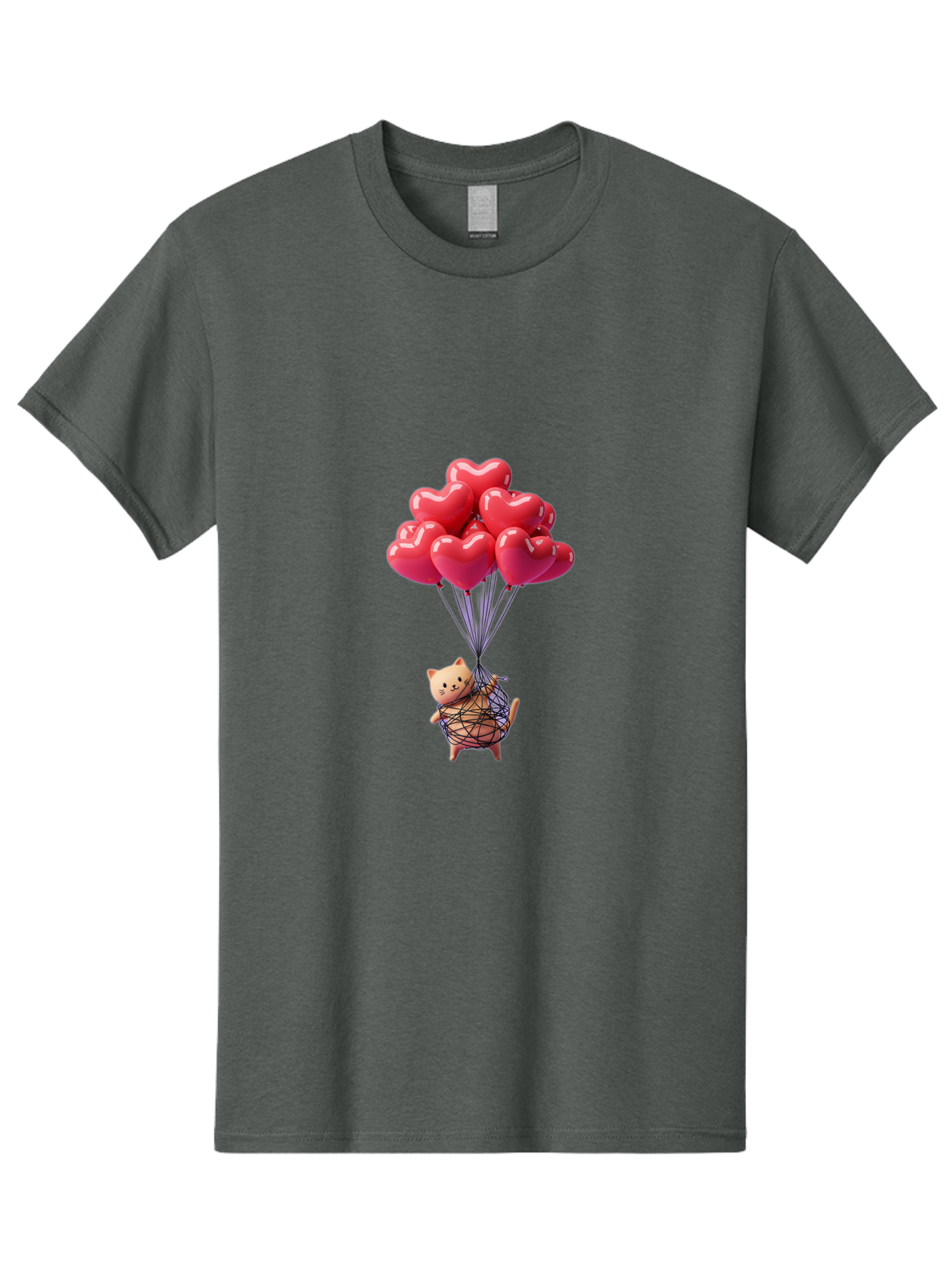 Cat-With-Heart-Balloons Men'S Graphic Tee, 100% Cotton, Comfortable Casual Summer Wear, Machine Washable, Vintage Camera, Old Camera, Antique Camera, Black Camera, Classic Photography, Photography Equipment, Nostalgic Device, Film Camera, Bah715