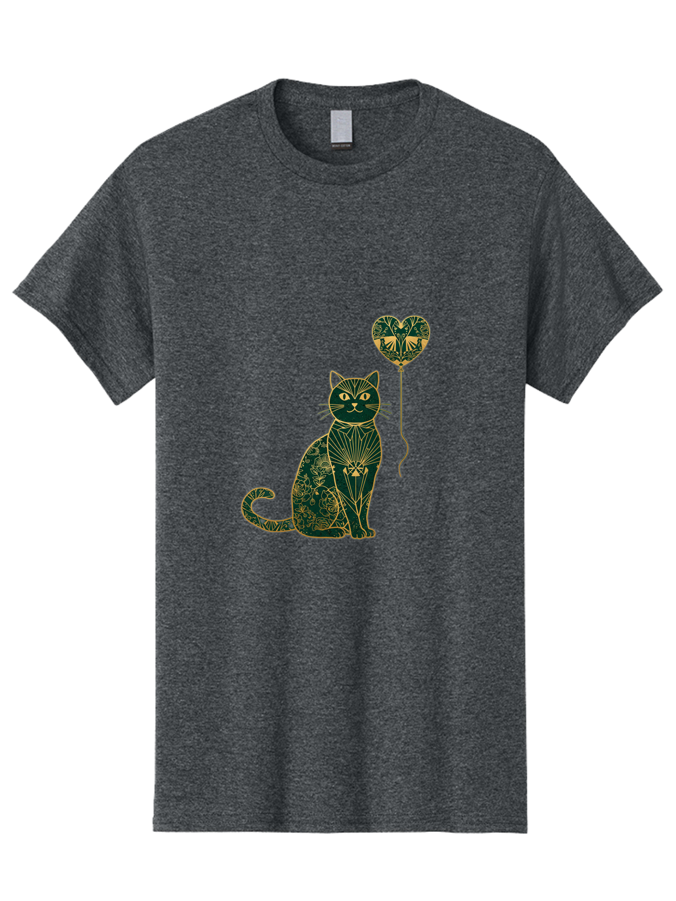 Cat-With-Heart-Shaped-Balloon-1 Men'S Graphic Tee, 100% Cotton, Comfortable Casual Summer Wear, Machine Washable, Vintage Camera, Old Camera, Antique Camera, Black Camera, Classic Photography, Photography Equipment, Nostalgic Device, Bah716