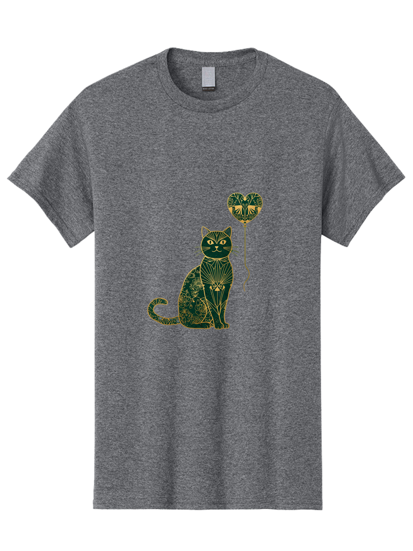 Cat-With-Heart-Shaped-Balloon-1 Men'S Graphic Tee, 100% Cotton, Comfortable Casual Summer Wear, Machine Washable, Vintage Camera, Old Camera, Antique Camera, Black Camera, Classic Photography, Photography Equipment, Nostalgic Device, Bah716