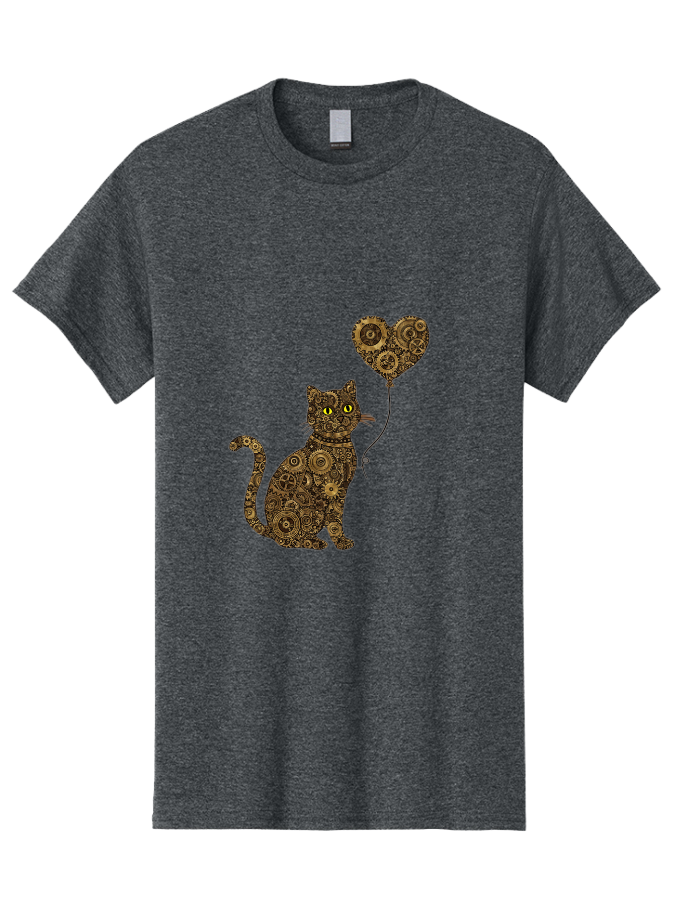 Cat-With-Heart-Shaped-Balloon Men'S Graphic Tee, 100% Cotton, Comfortable Casual Summer Wear, Machine Washable, Vintage Camera, Old Camera, Antique Camera, Black Camera, Classic Photography, Photography Equipment, Nostalgic Device, Bah717