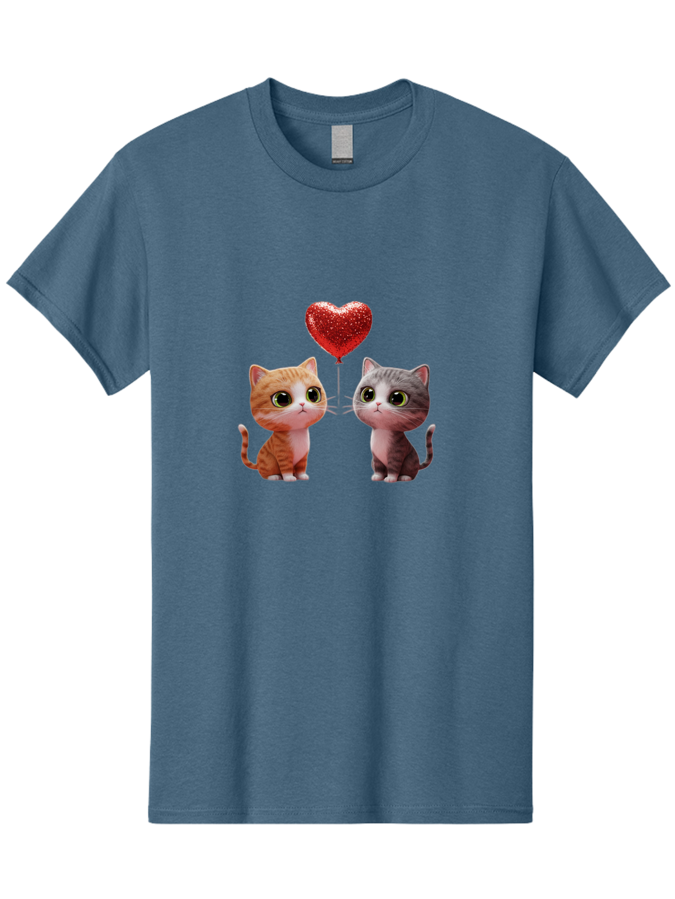 Cats-With-Heart-Balloon-1 Men'S Graphic Tee, 100% Cotton, Comfortable Casual Summer Wear, Machine Washable, Vintage Camera, Old Camera, Antique Camera, Black Camera, Classic Photography, Photography Equipment, Nostalgic Device, Film Camera, Bah722