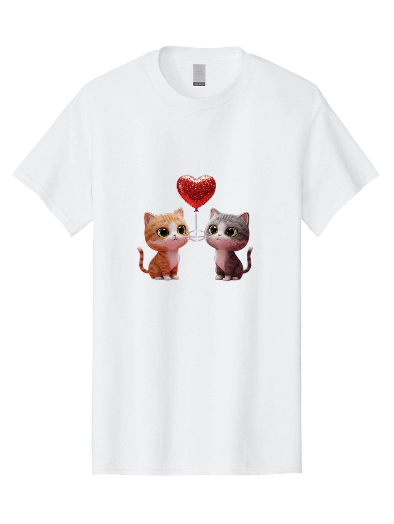 Cats-With-Heart-Balloon-1 Men'S Graphic Tee, 100% Cotton, Comfortable Casual Summer Wear, Machine Washable, Vintage Camera, Old Camera, Antique Camera, Black Camera, Classic Photography, Photography Equipment, Nostalgic Device, Film Camera, Bah722