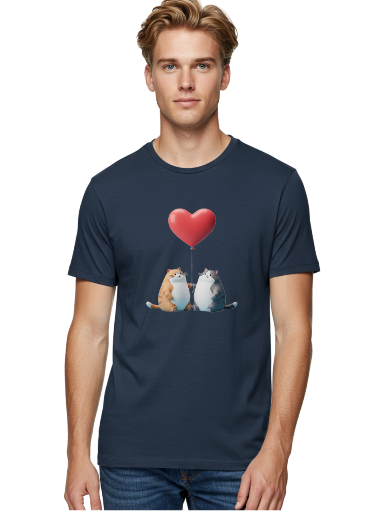 Cats-With-Heart-Balloon Men'S Graphic Tee, 100% Cotton, Comfortable Casual Summer Wear, Machine Washable, Vintage Camera, Old Camera, Antique Camera, Black Camera, Classic Photography, Photography Equipment, Nostalgic Device, Film Camera, Bah724