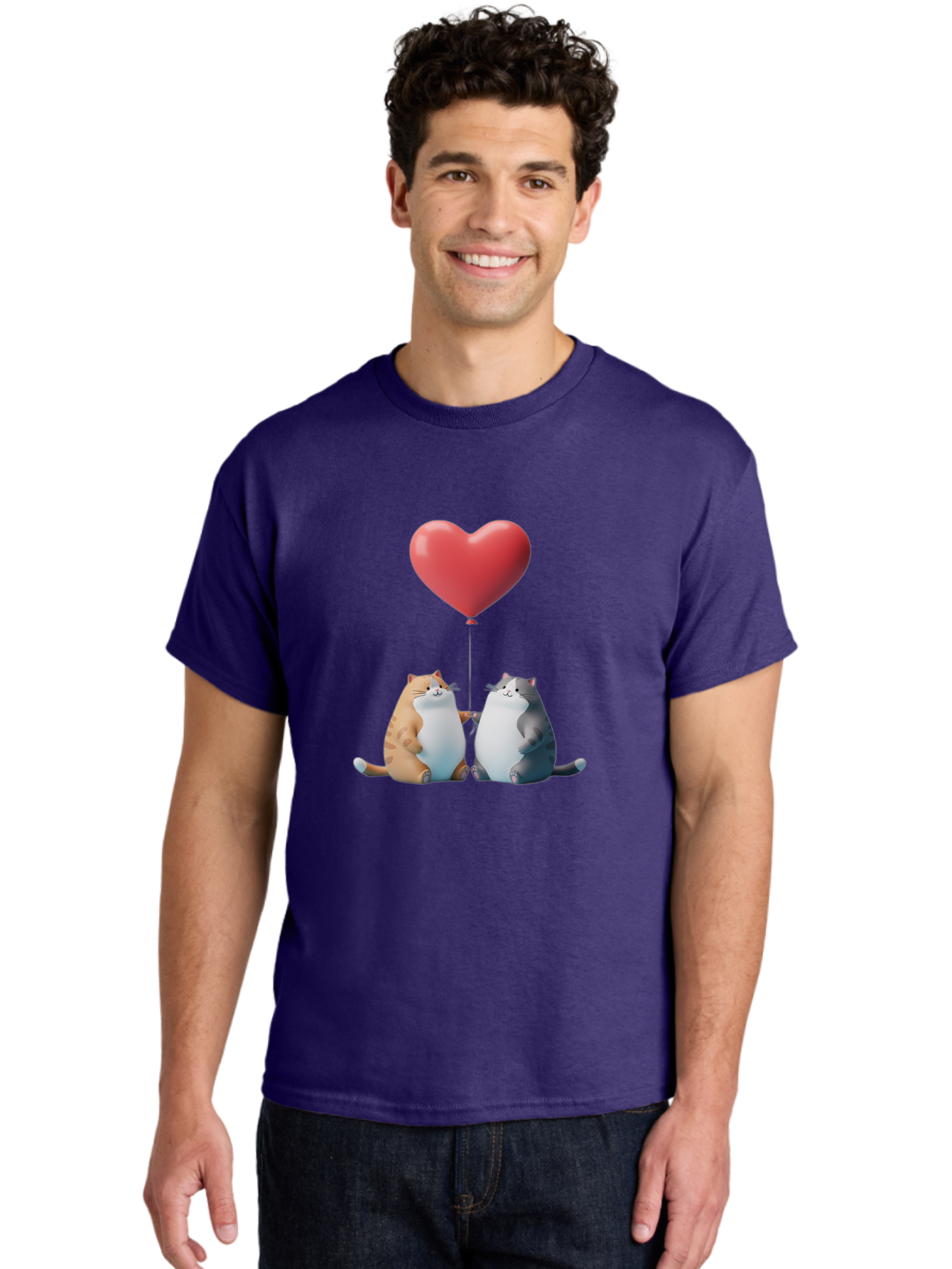Cats-With-Heart-Balloon Men'S Graphic Tee, 100% Cotton, Comfortable Casual Summer Wear, Machine Washable, Vintage Camera, Old Camera, Antique Camera, Black Camera, Classic Photography, Photography Equipment, Nostalgic Device, Film Camera, Bah724